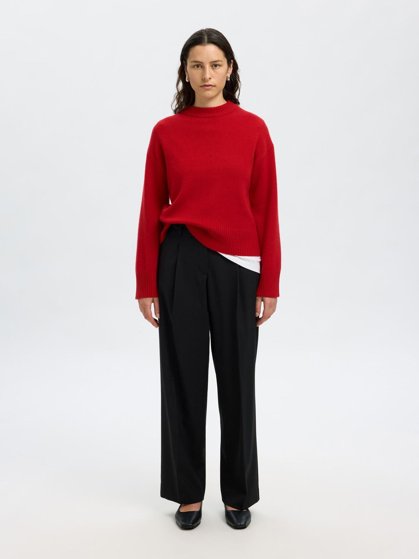 Cille LS Knit Cardigan - Equestrian Red