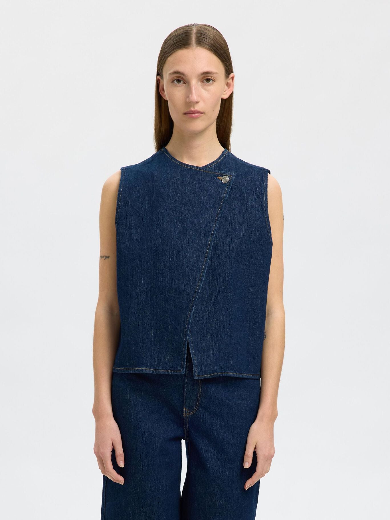Vida Kori Vest - Blue Denim