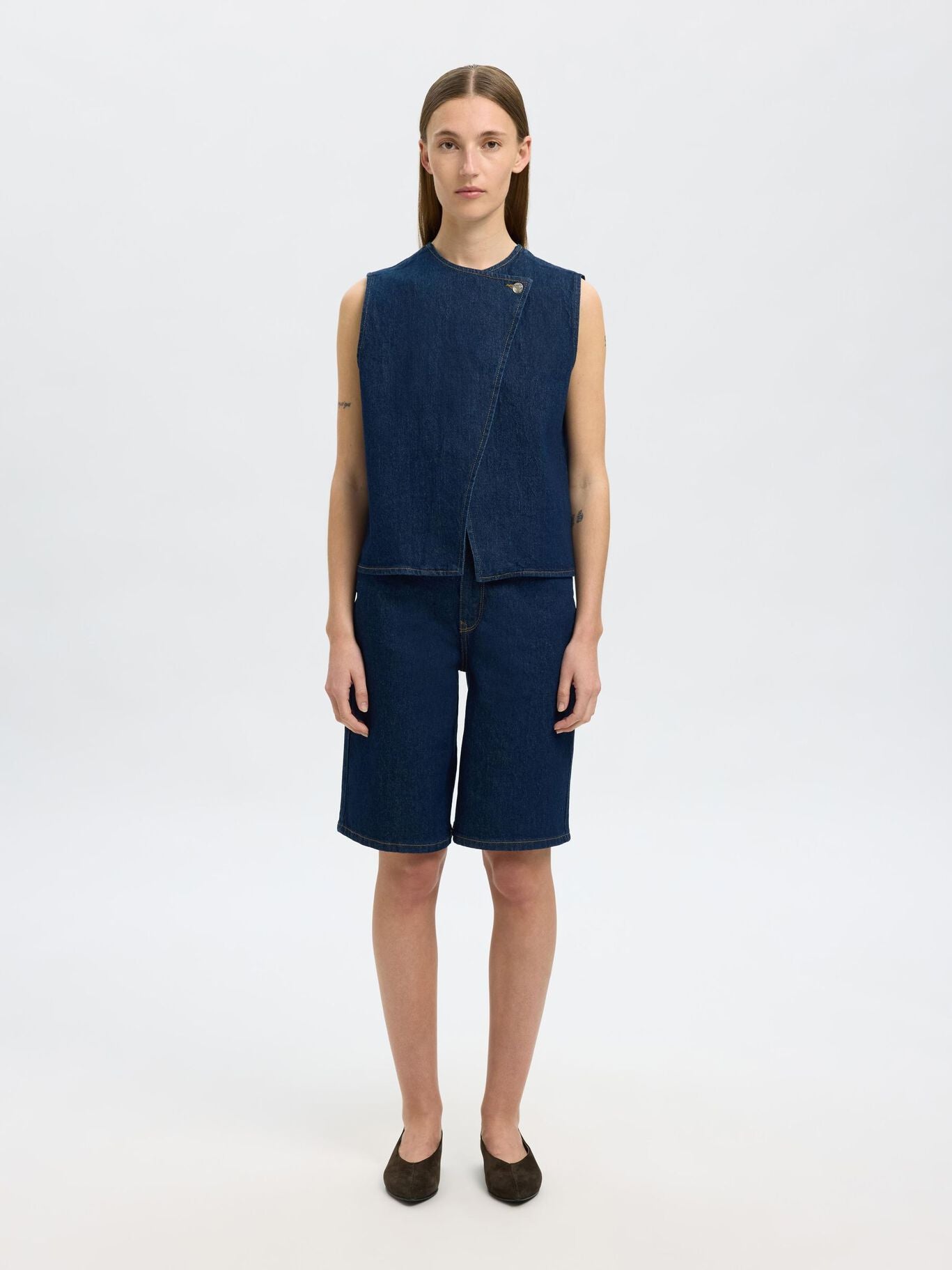 Vida Kori Vest - Blue Denim
