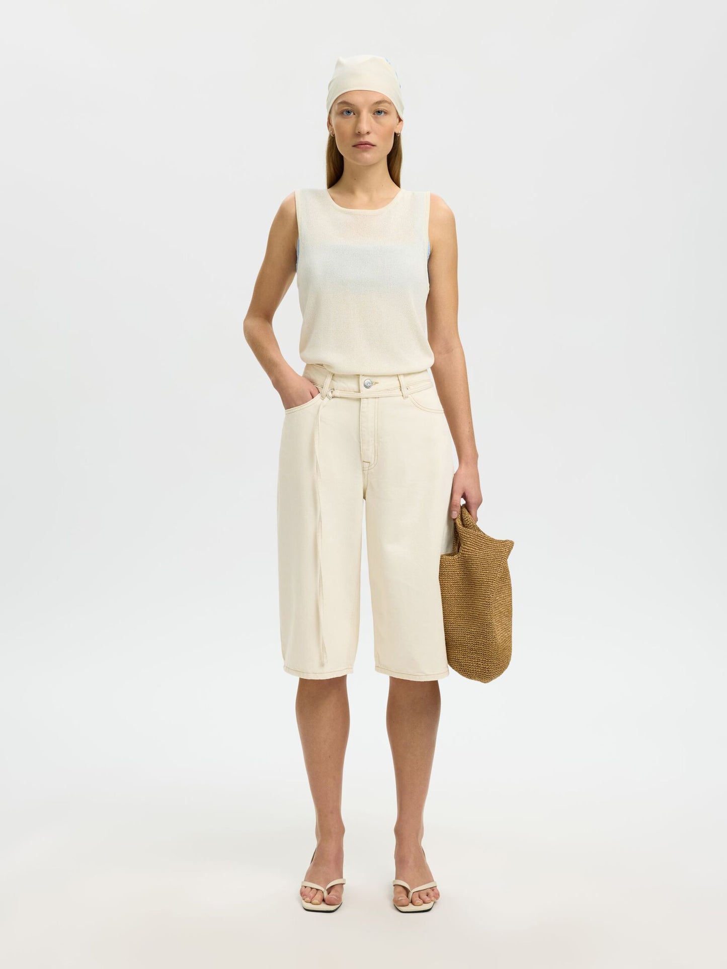 Tenna Bermuda Shorts - Egret