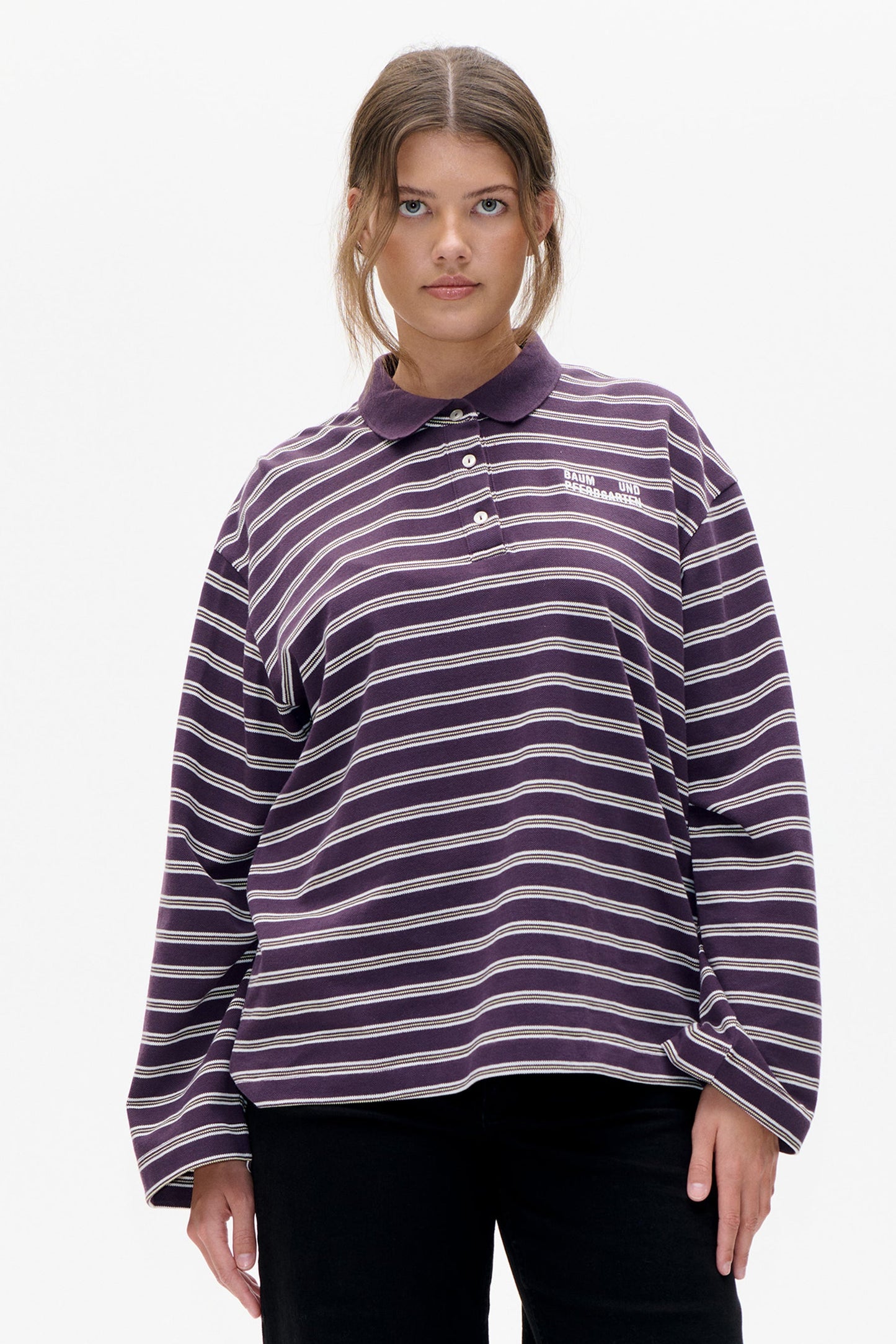 Jeanne Polo - Plum Stripe