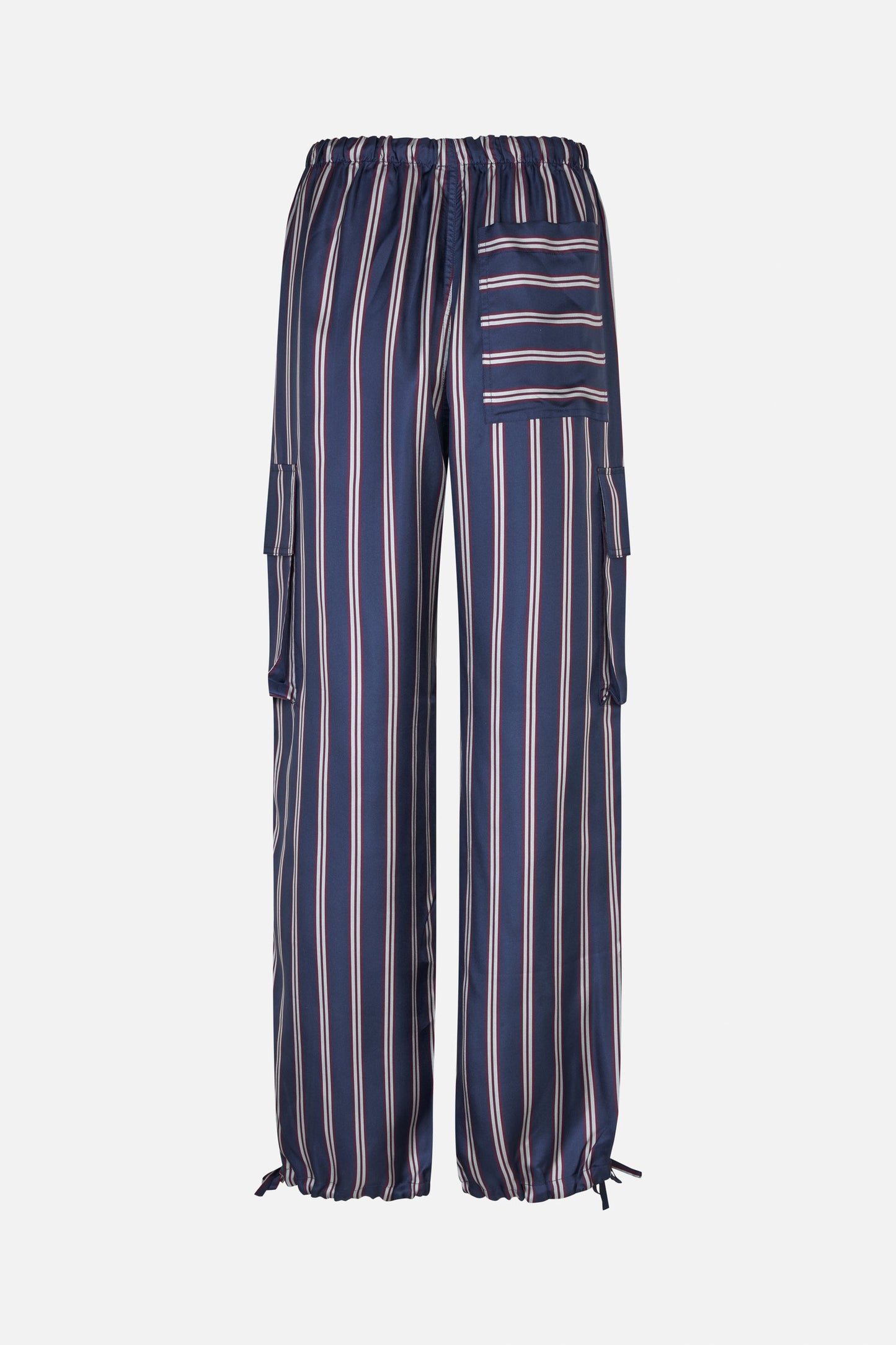 Nasreen Pants - Navy Plum Stripe