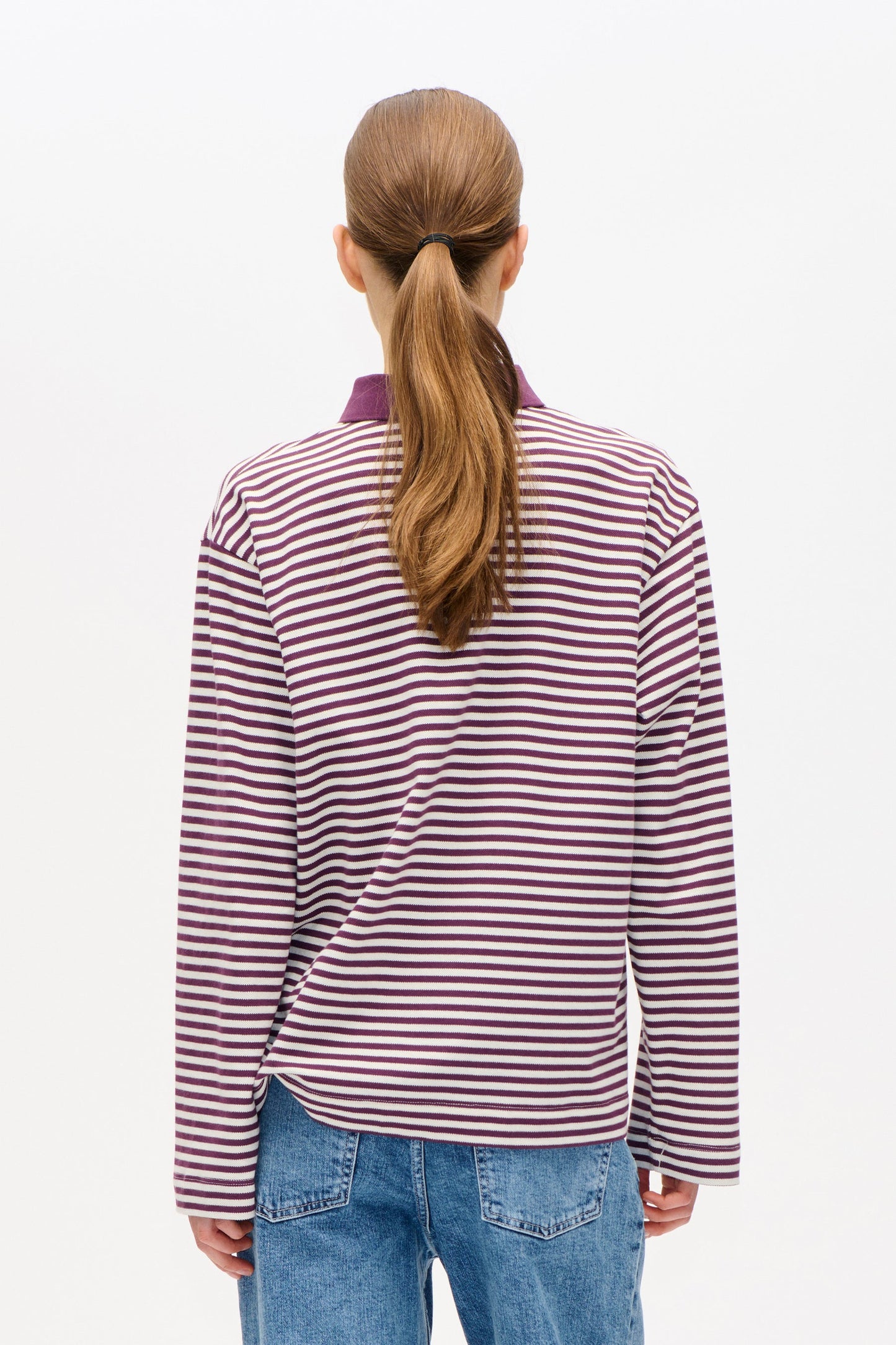 Jeanne Polo - Italian Plum Stripe