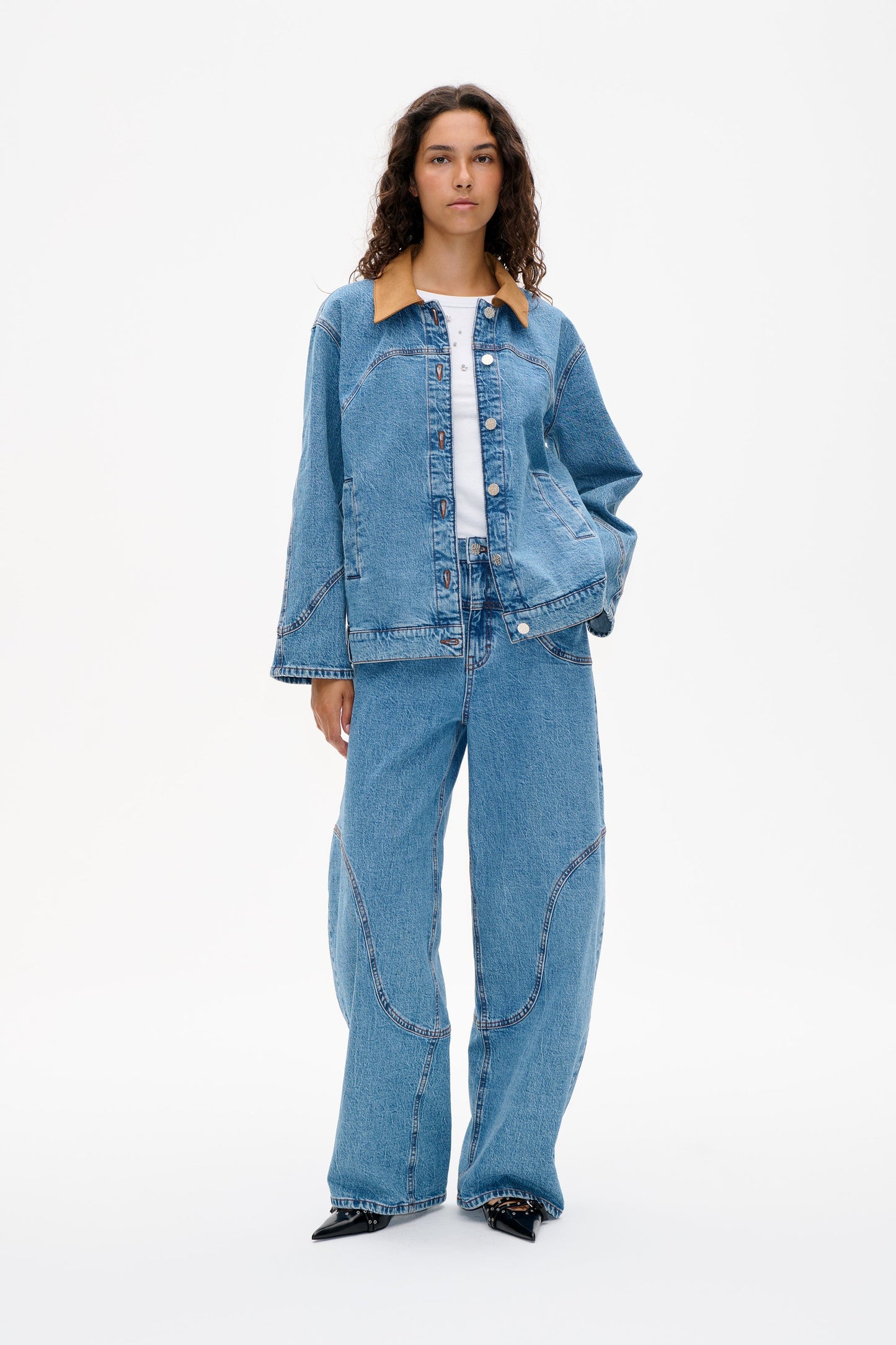 Napolen Jeans - Denim Suede Mix