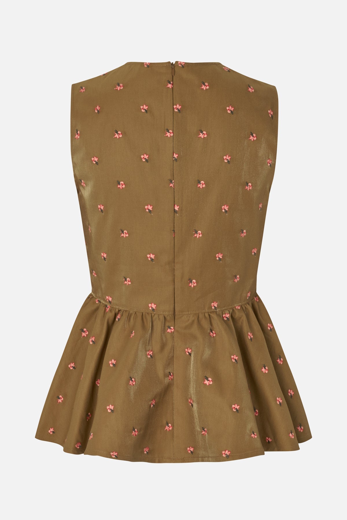 Marlen Top - Brown Rose Flower