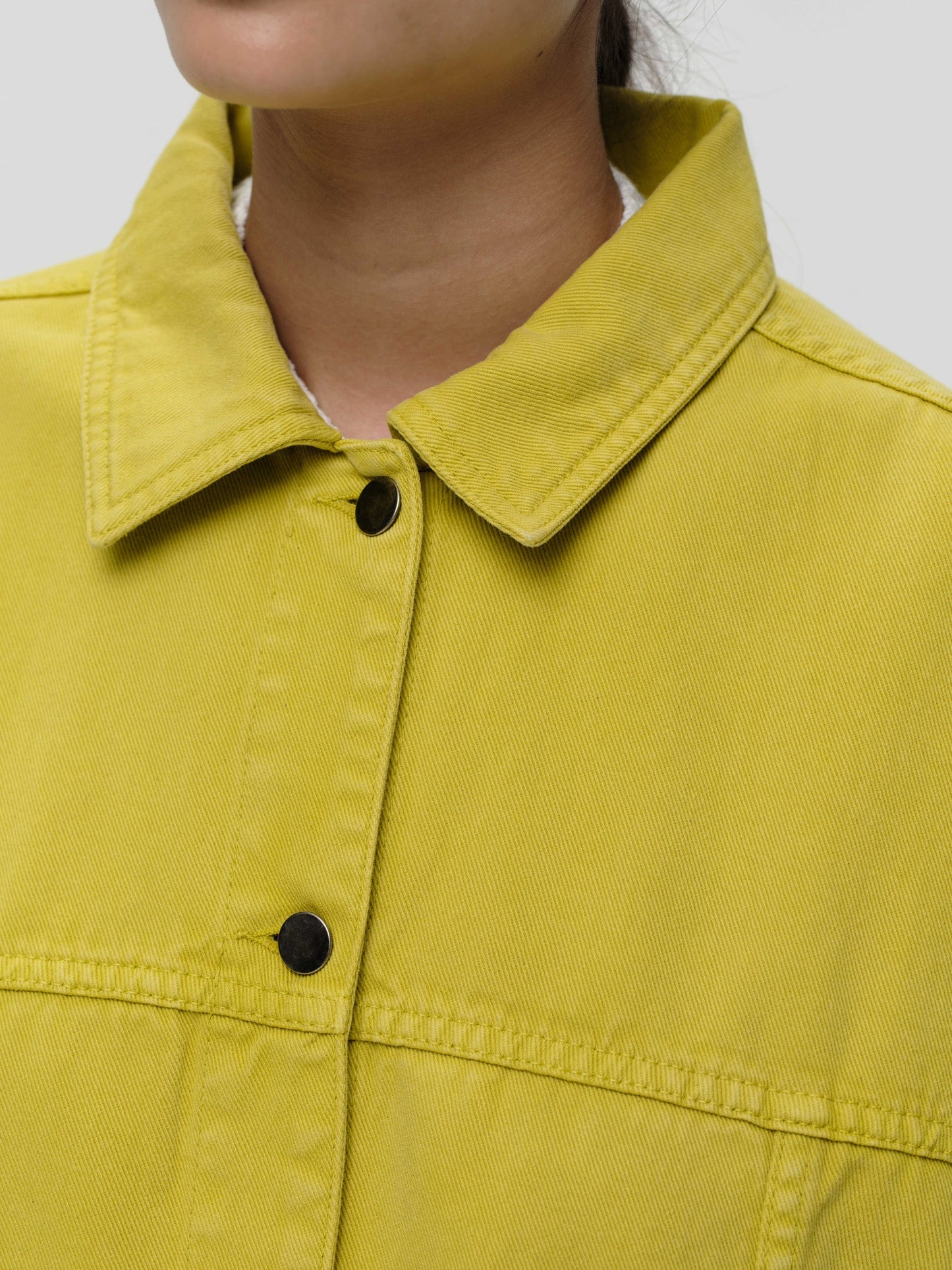 Egor Oversized Cut Seam Jacket - Acid Green
