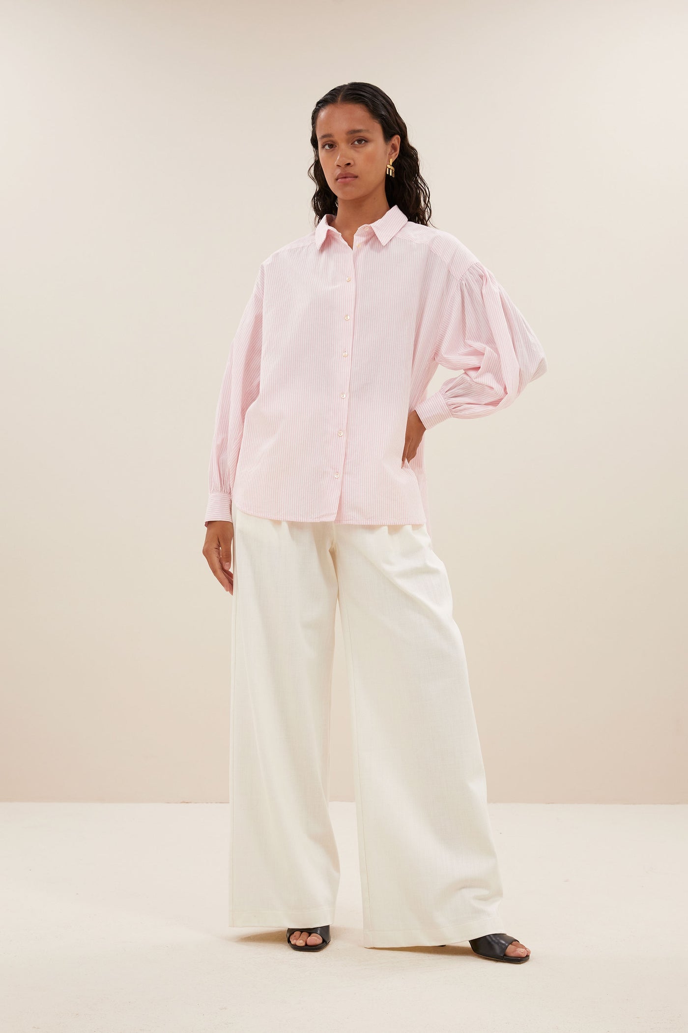 Sarah Pink Pinstripe Blouse - Pink