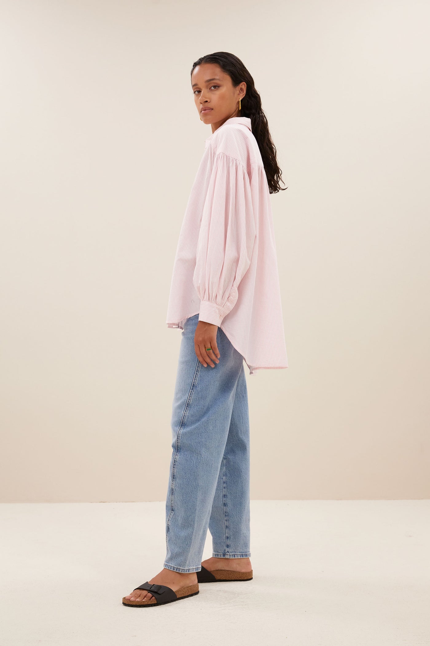 Sarah Pink Pinstripe Blouse - Pink