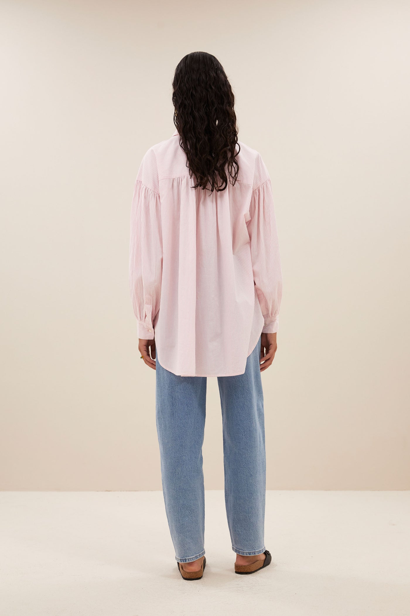 Sarah Pink Pinstripe Blouse - Pink