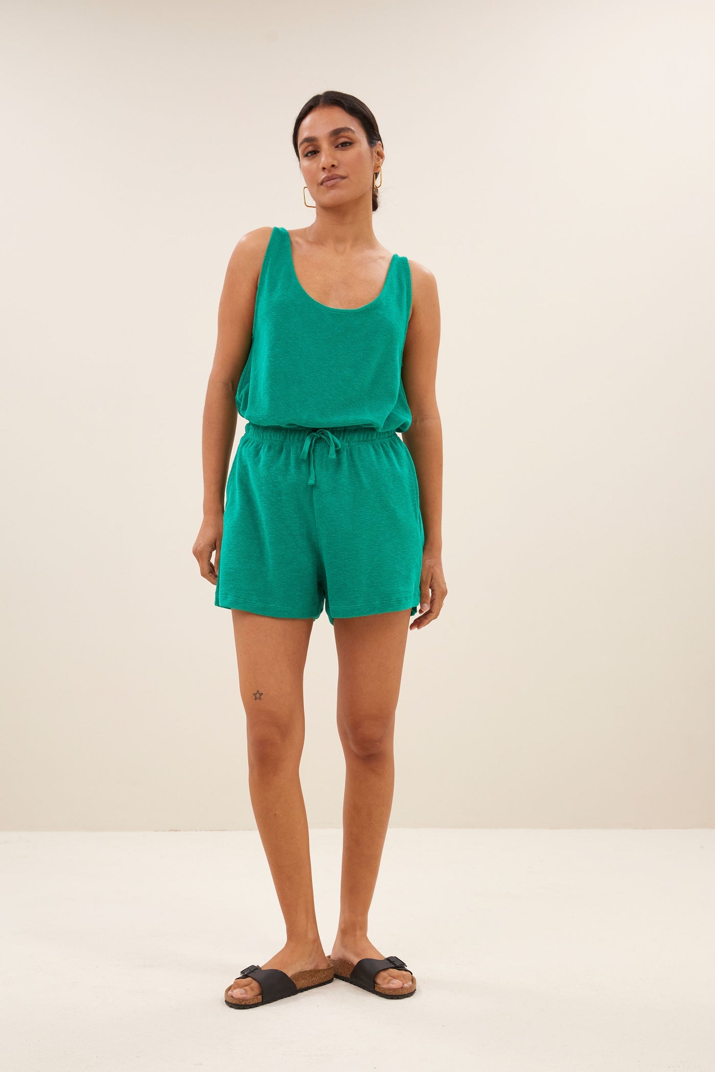 Kid Slub Shorts - Green Lake
