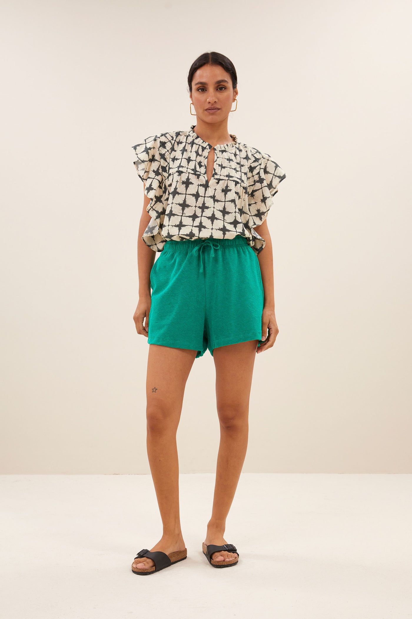 Kid Slub Shorts - Green Lake