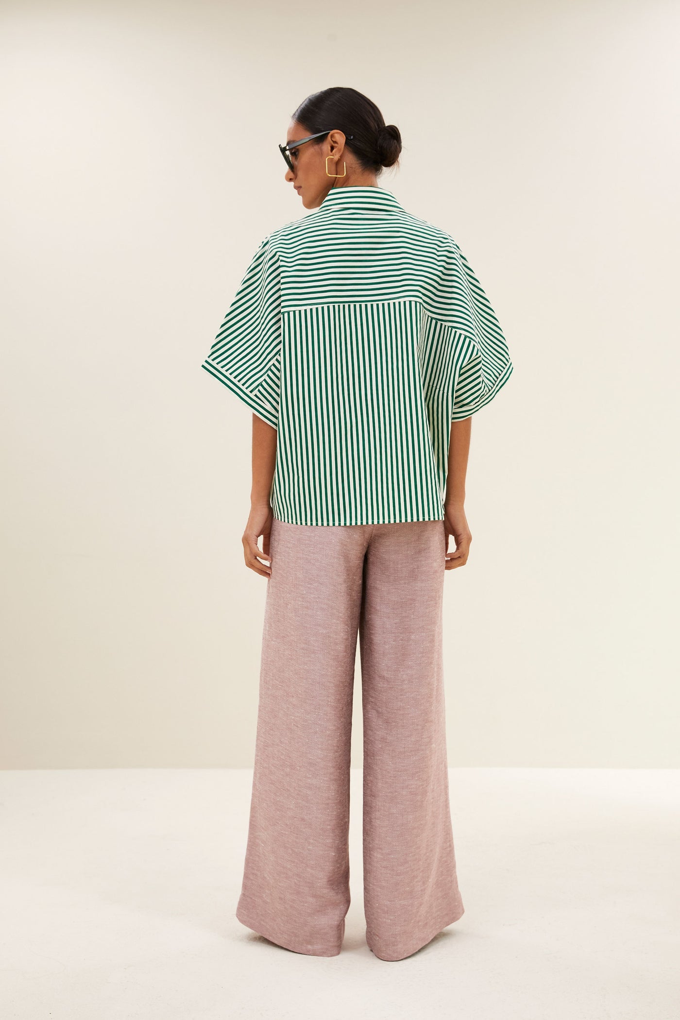 Sunny Stripe Blouse - Evergreen Stripe
