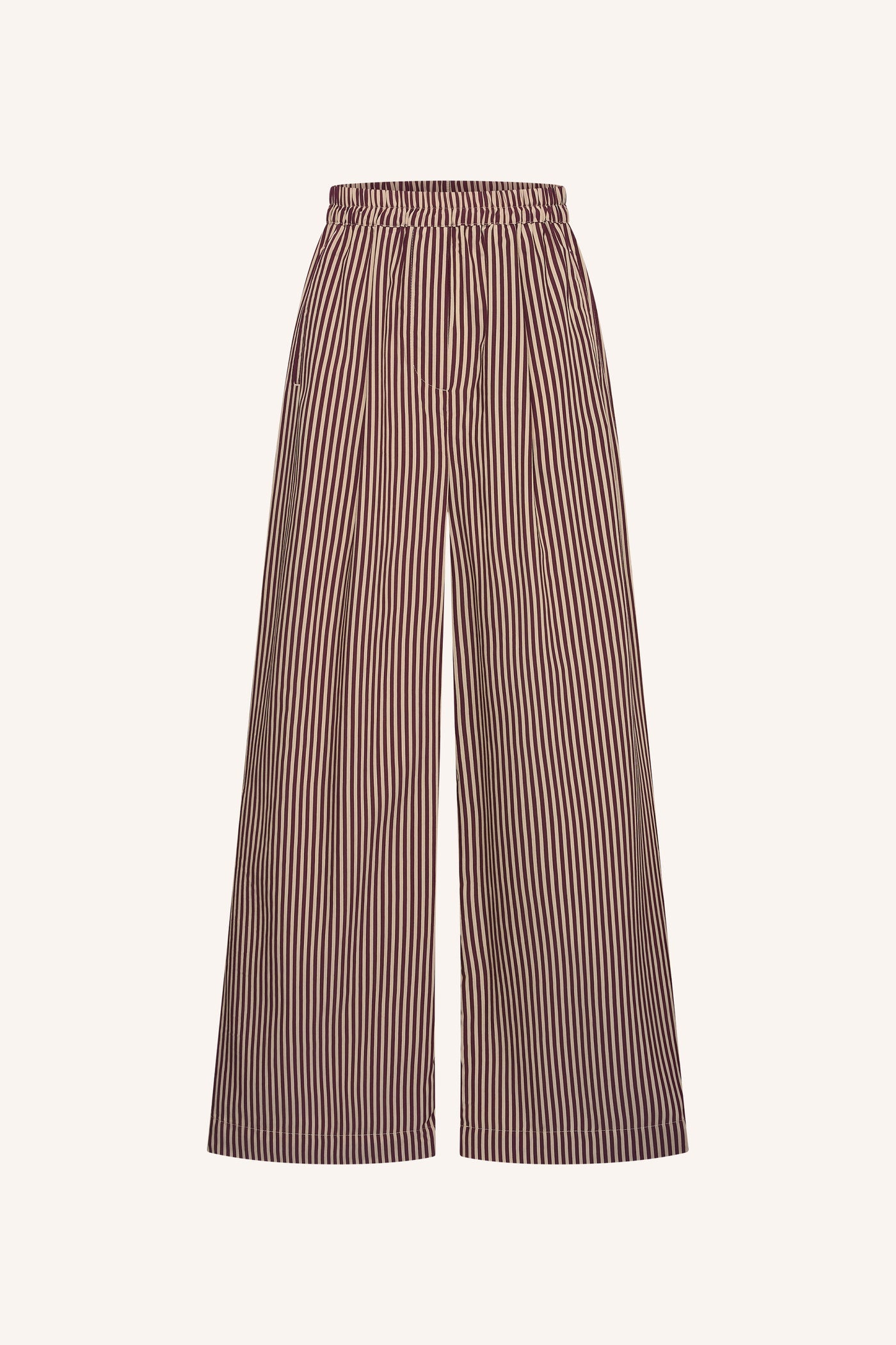 Celin Stripe Pants - Burgundy Stripe