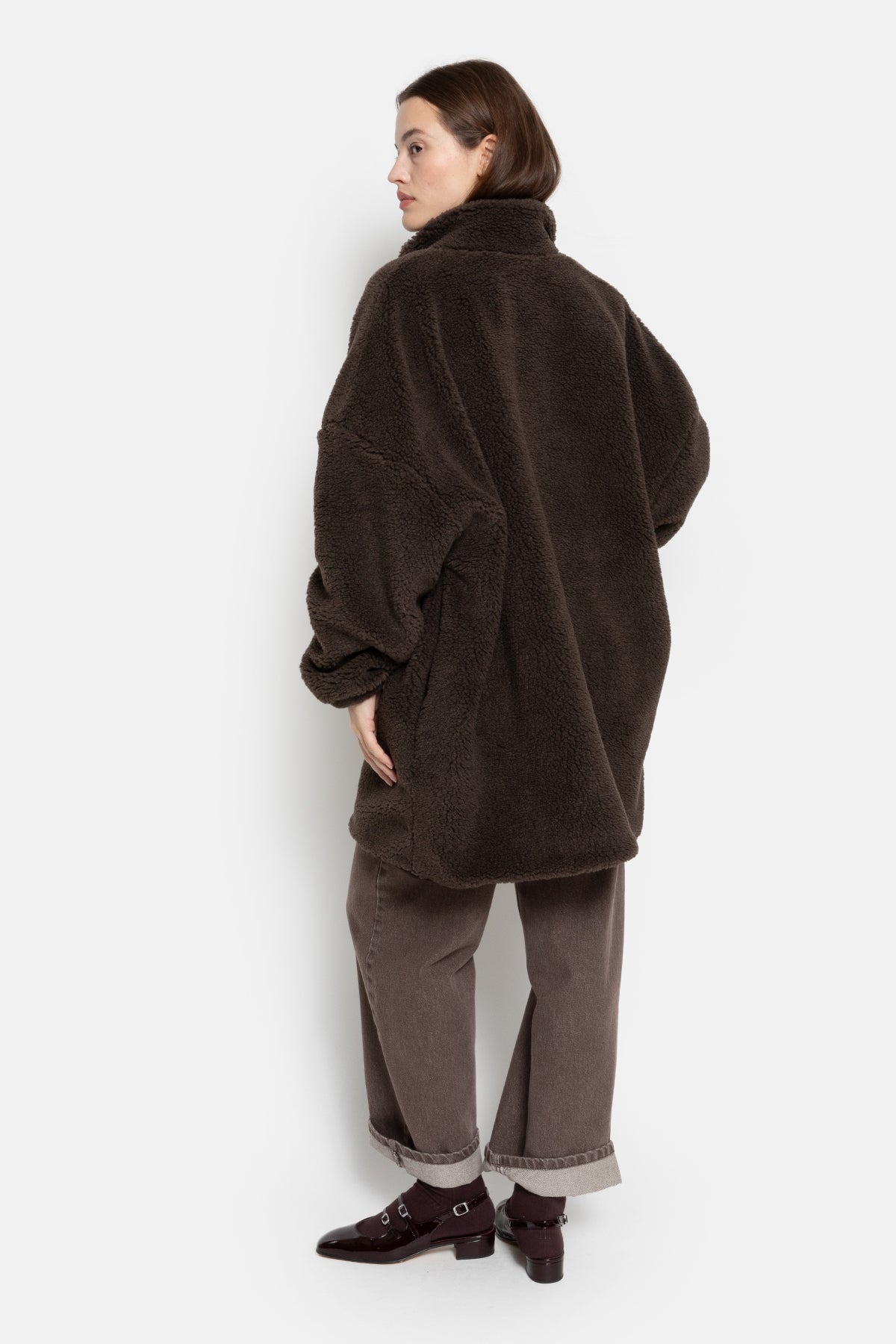 Onu Long Teddy Zipper - Brown
