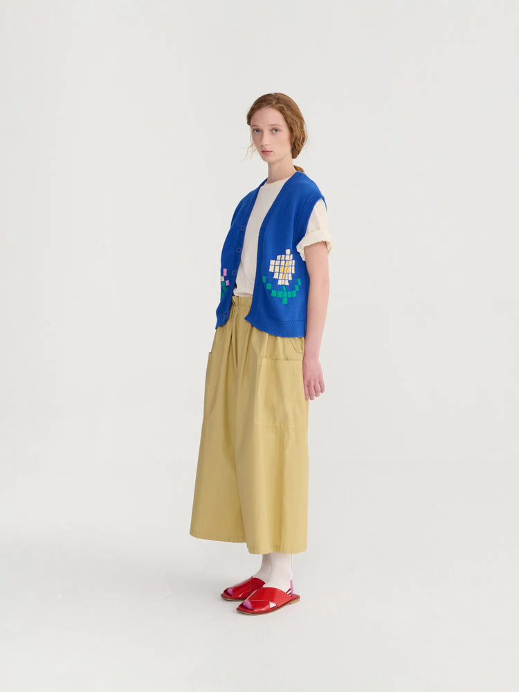 Cotton Vest - Pixel Flowers