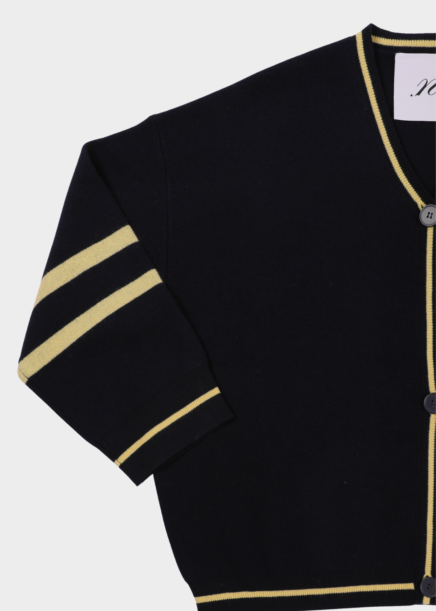 Benny Cardigan - Butter Yellow / Navy