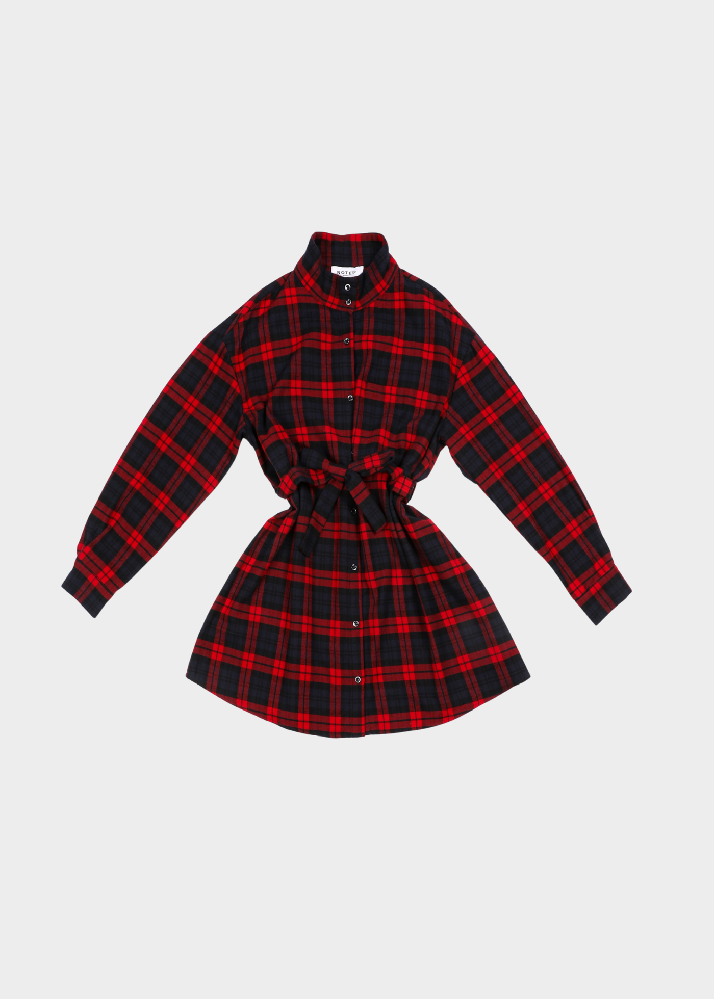 Bibi Dress - Navy Red Checkered