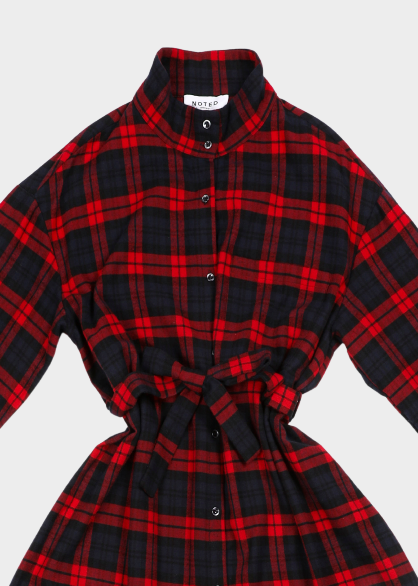 Bibi Dress - Navy Red Checkered