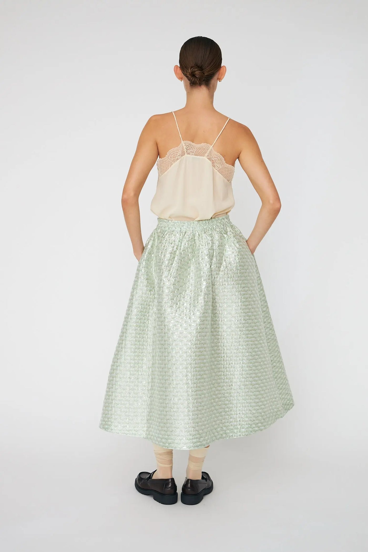 Bubble Midi Skirt - Mint Tea