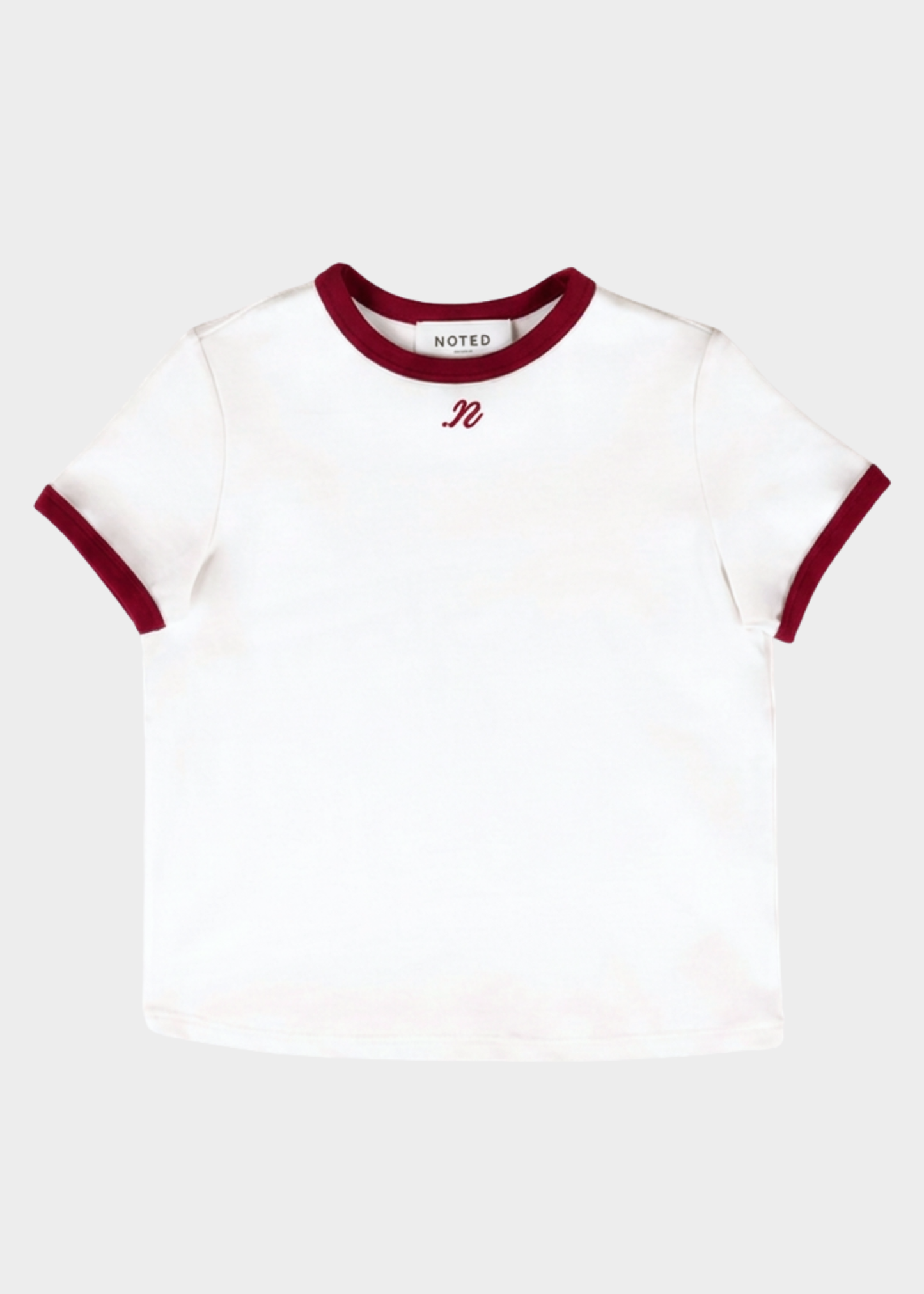 Donni T-Shirt - White / Burgundy