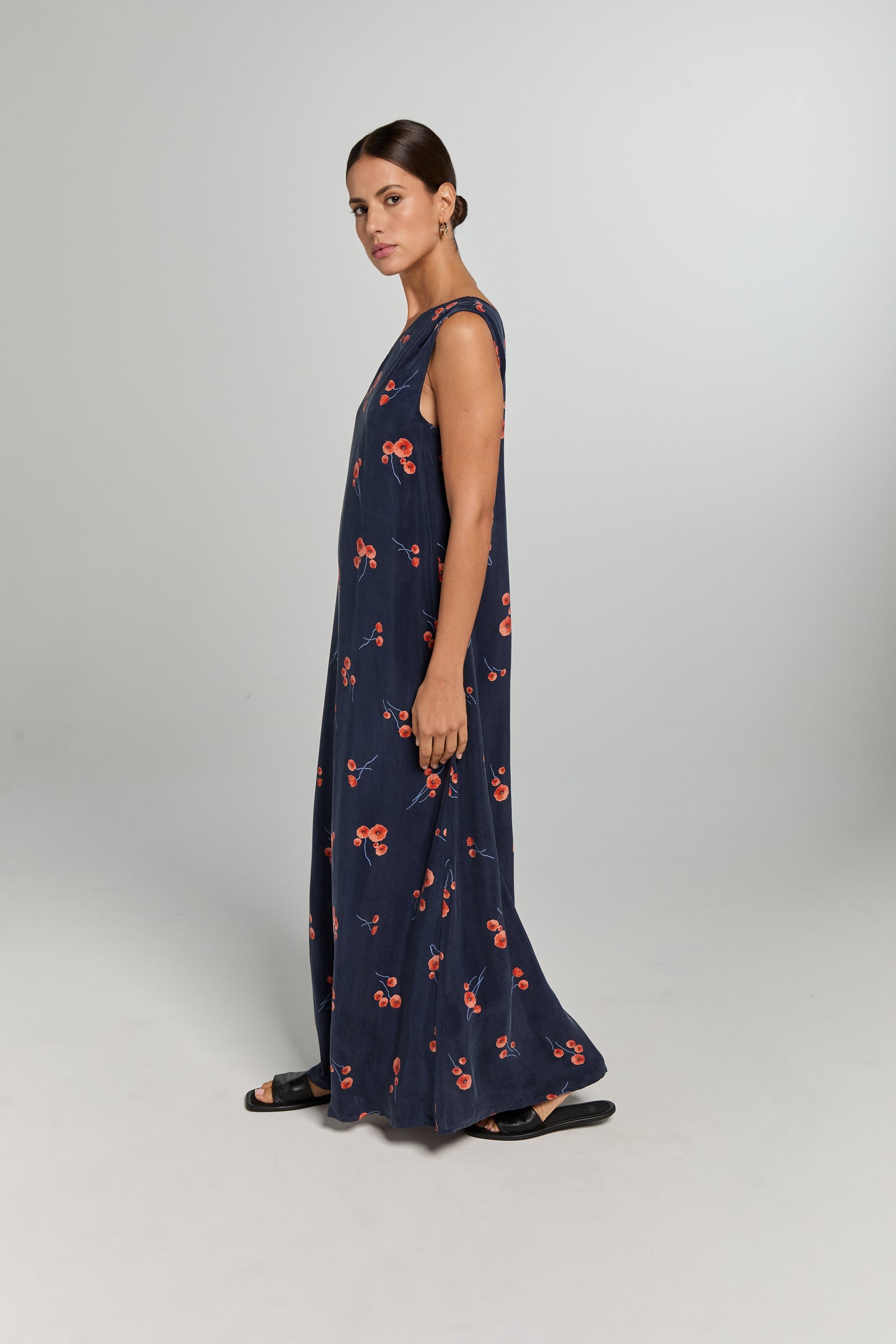 Bibi Garden Party Dress - Blue Flower Print