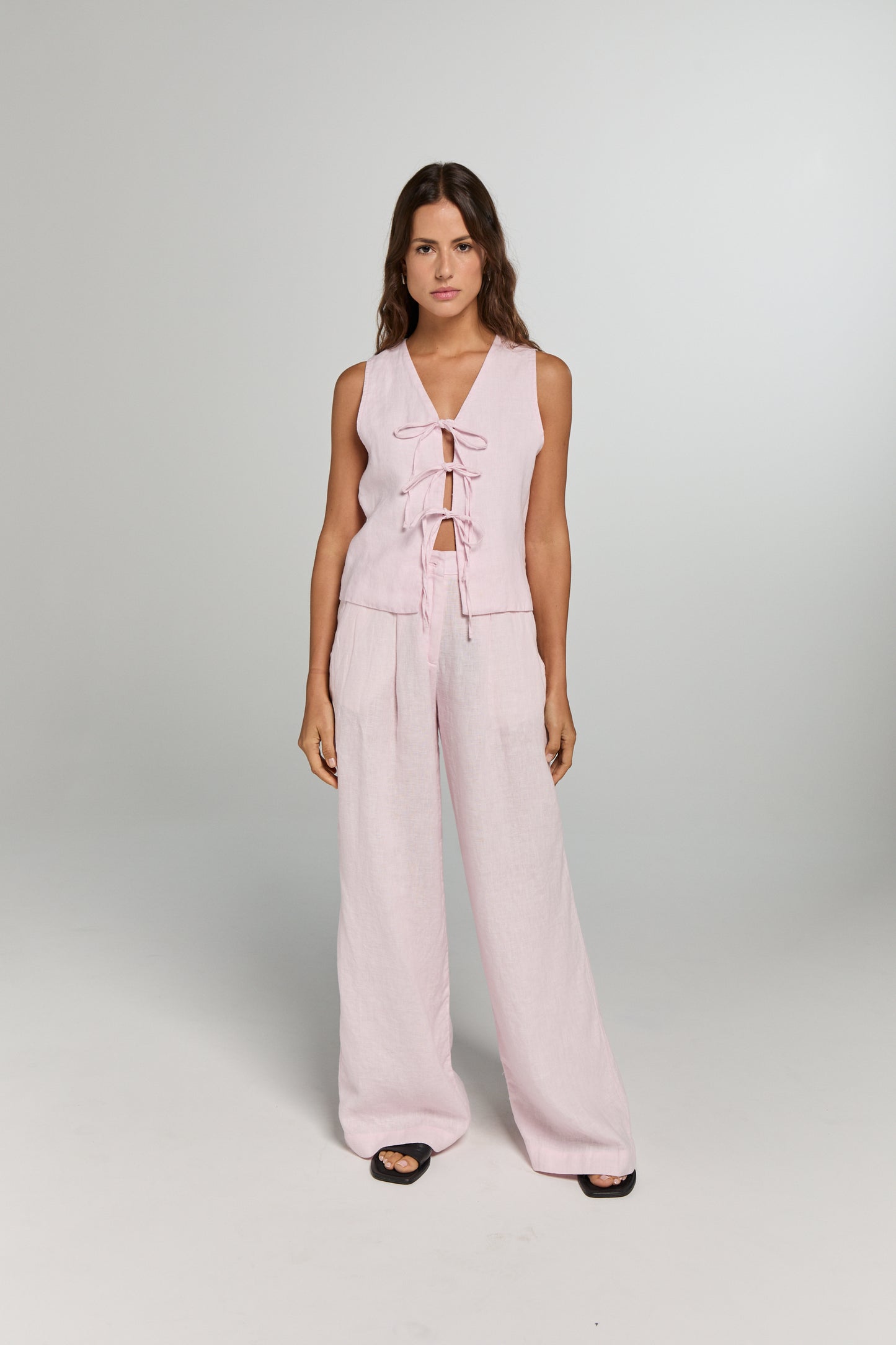 Logan Linen Pants - Soft Pink