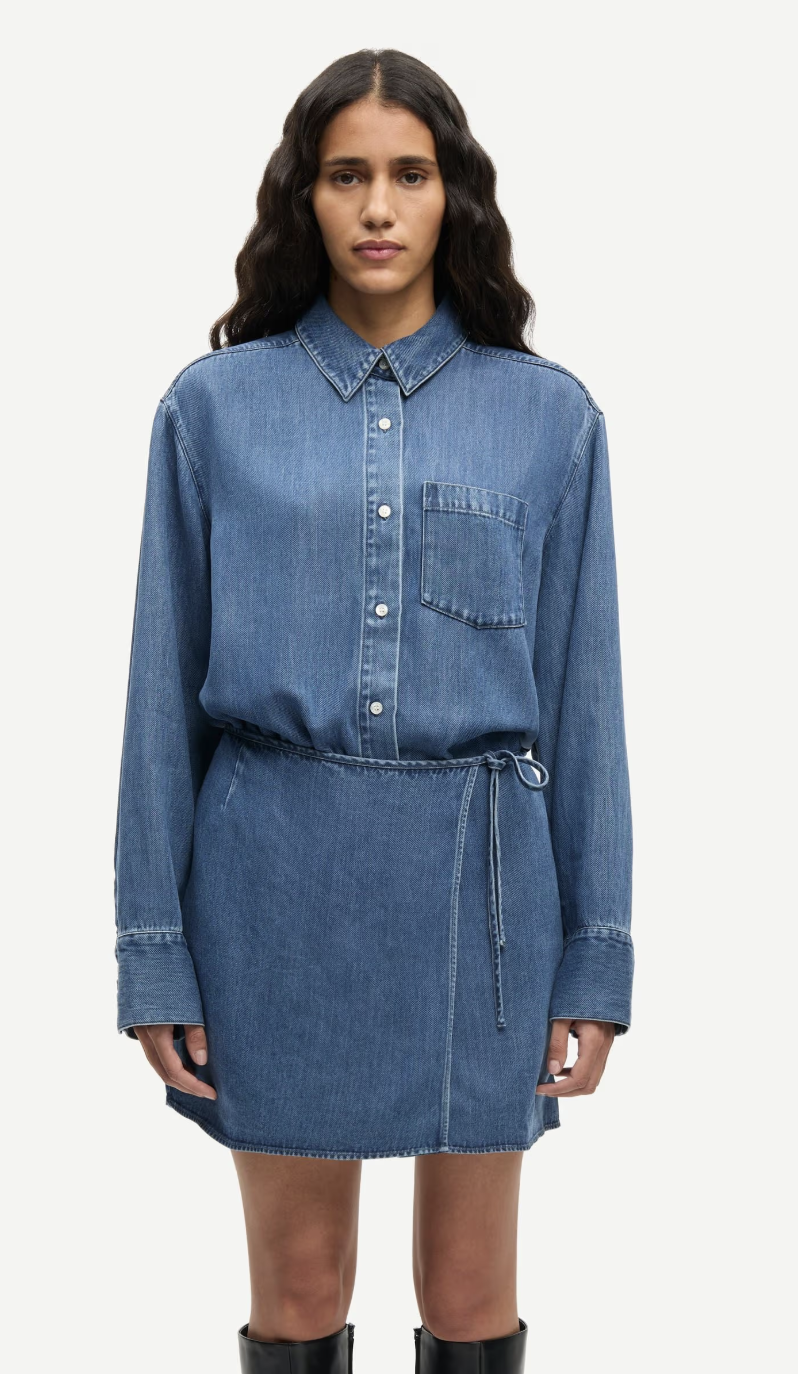 Sasky Dress - Medium Denim