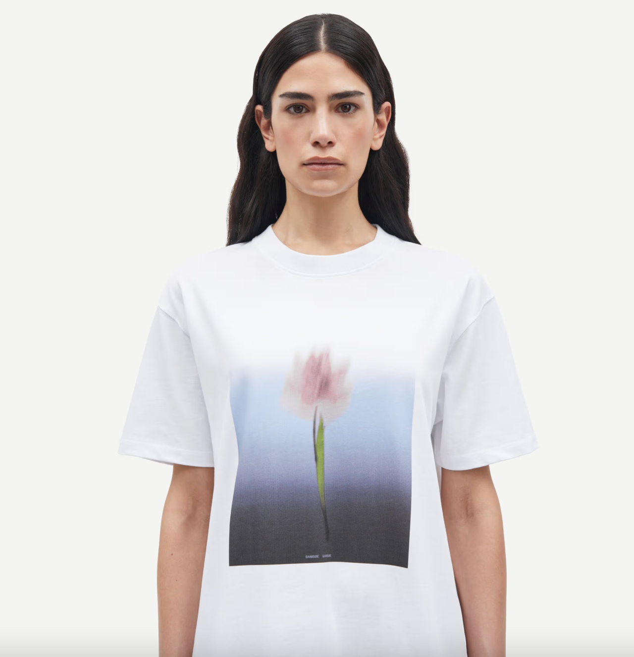 Saeira T - Shirt - Blurred Tulip White
