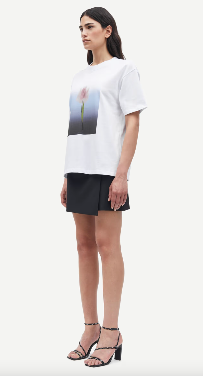 Saeira T - Shirt - Blurred Tulip White