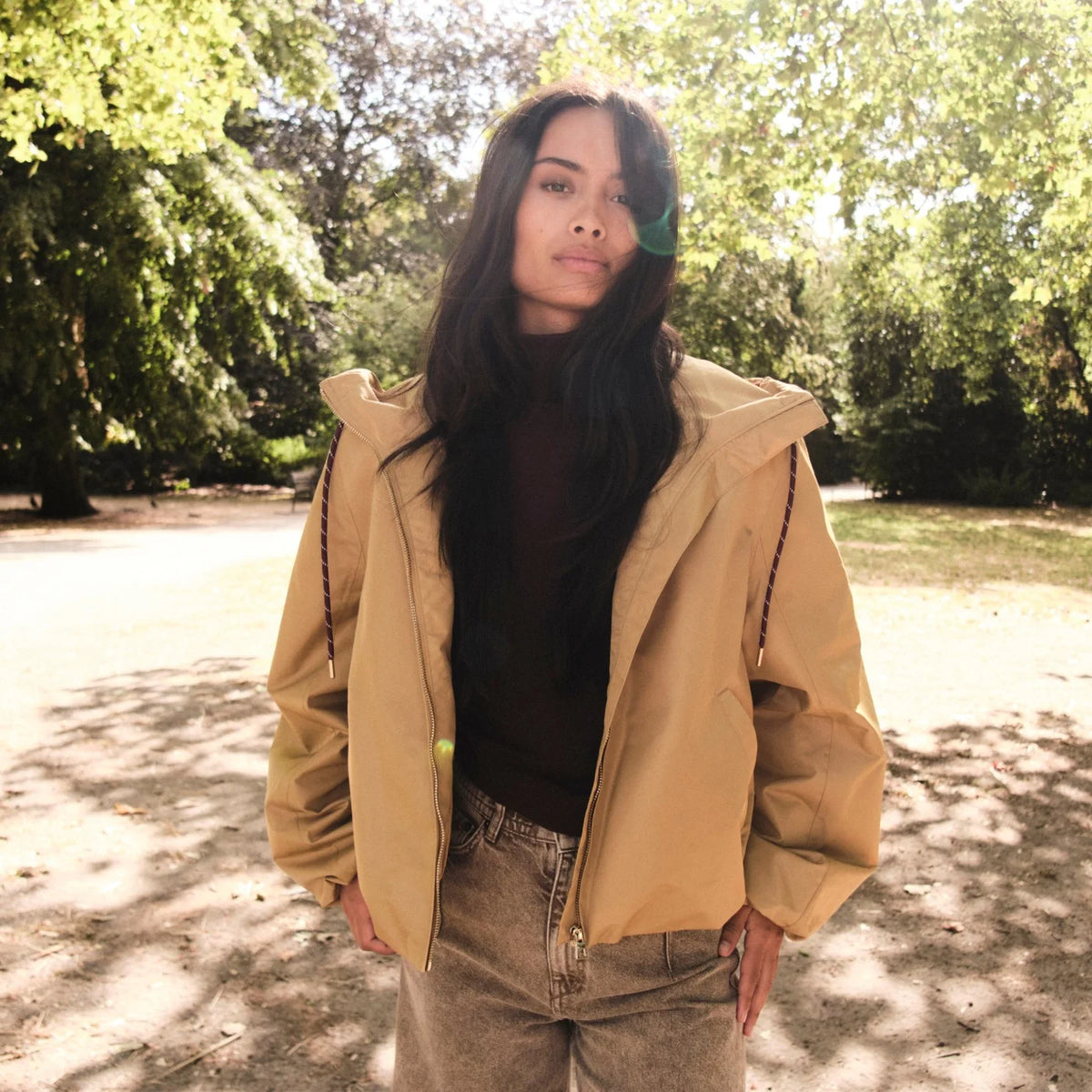 Bomber Rainjacket - Camel