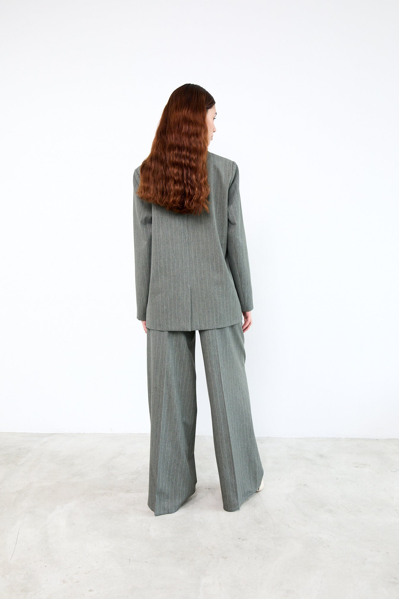 Logan Pants - Green Pinstripes