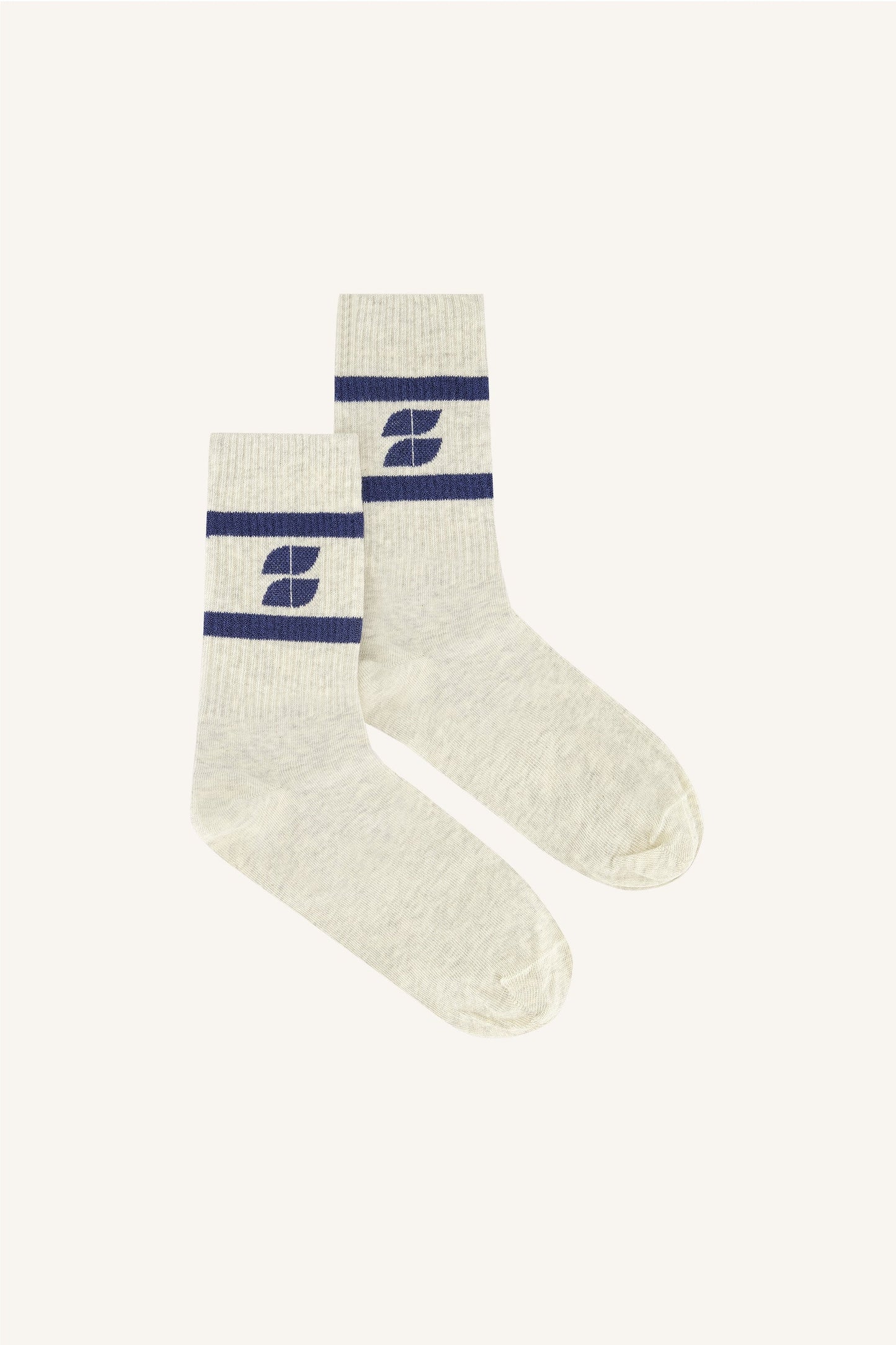 Logo Sparkle Grey Socks - Navy