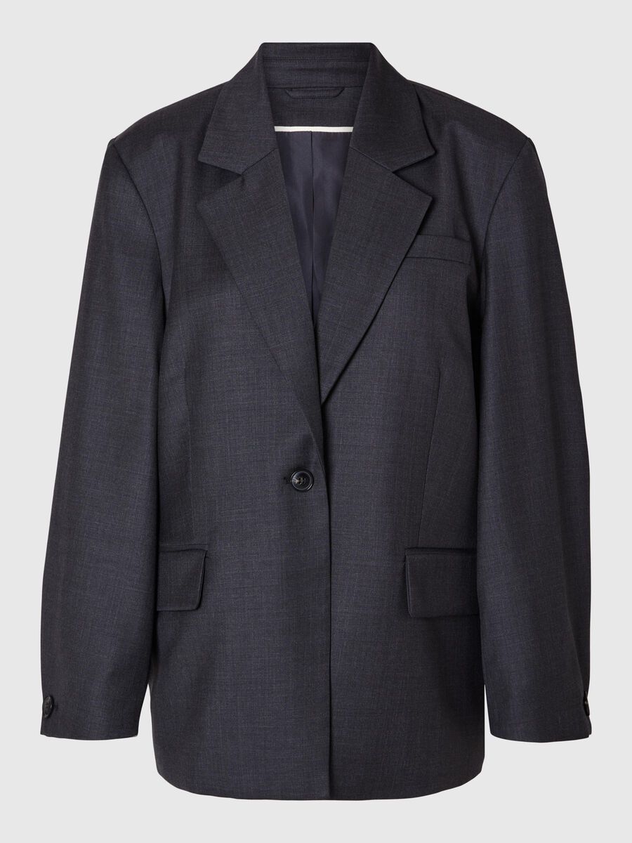 Luah Wool Blazer -  Dark Grey