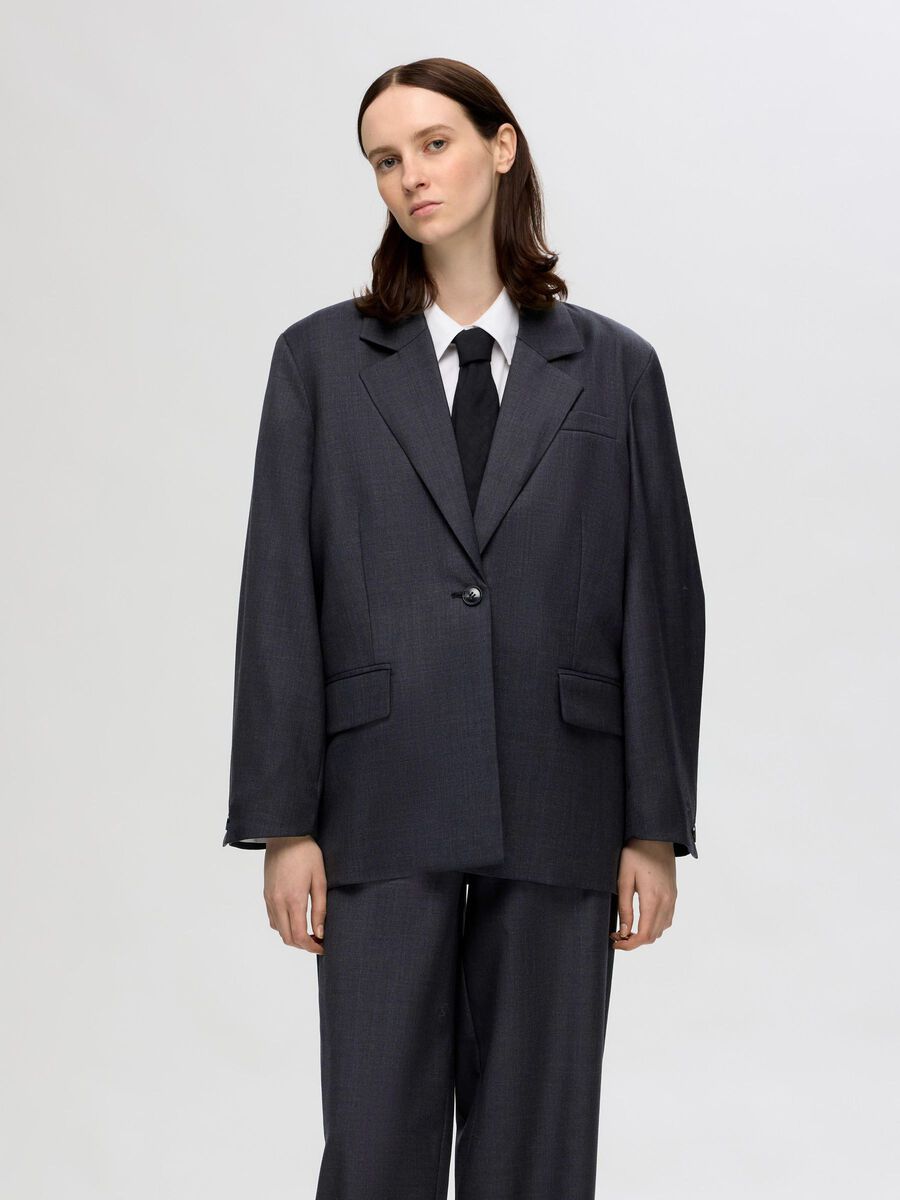 Luah Wool Blazer -  Dark Grey