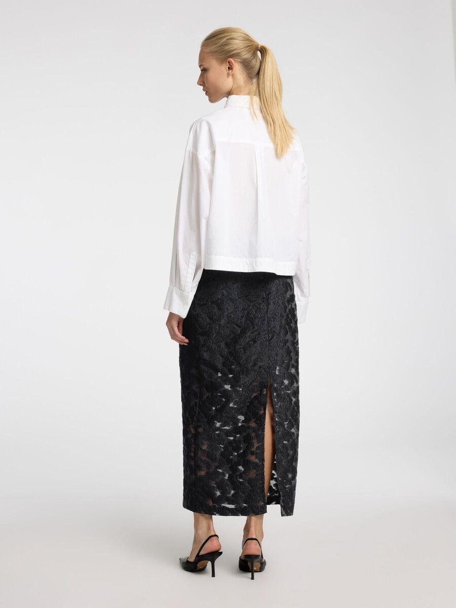 Pandora Ankle Slit Skirt - Black