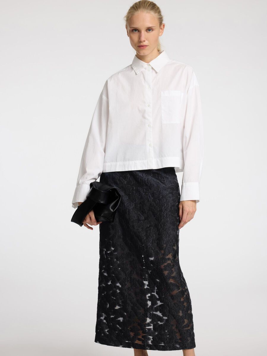 Pandora Ankle Slit Skirt - Black