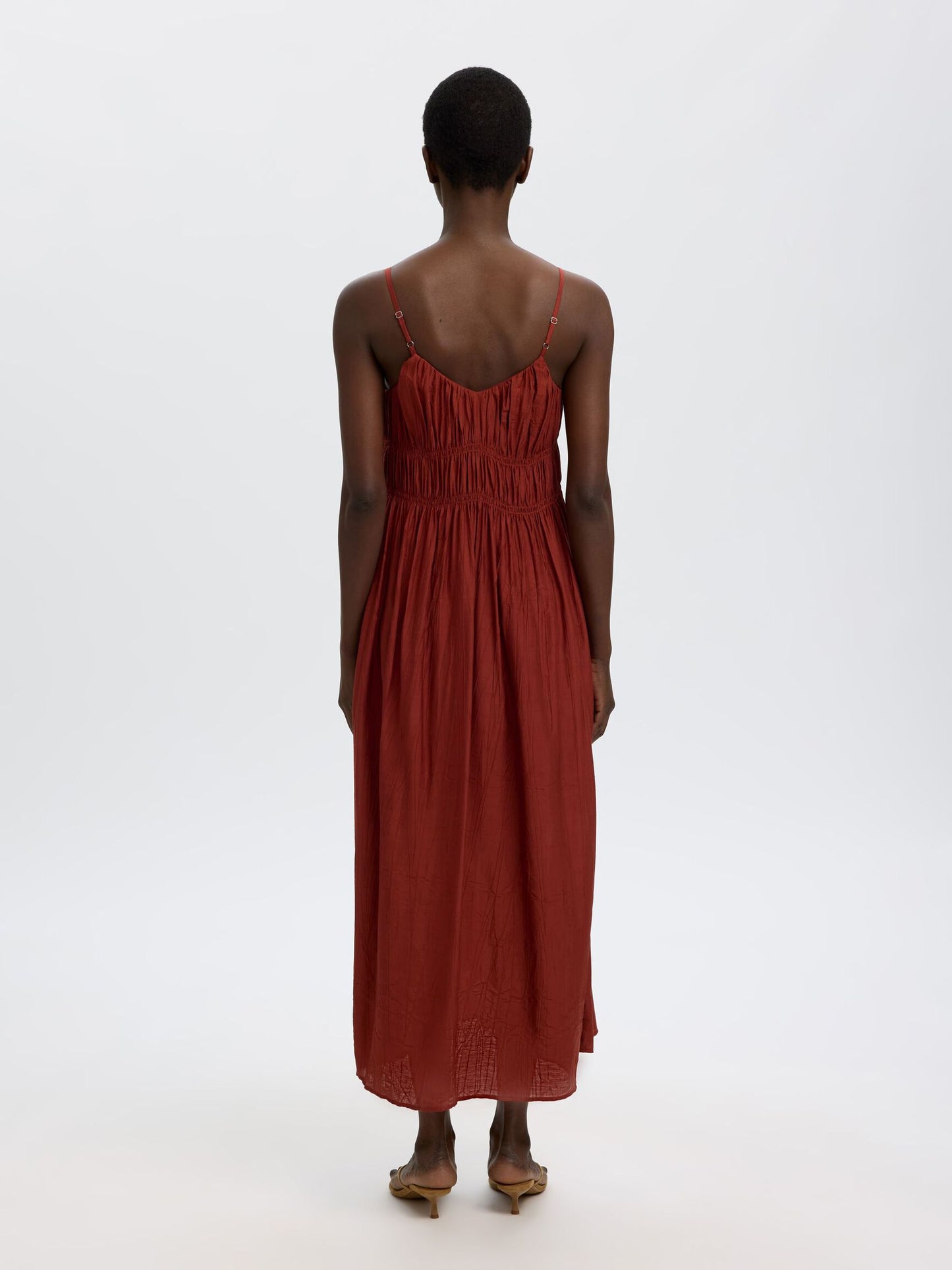 Jackie Ankle Dress - Cherry Mahogany