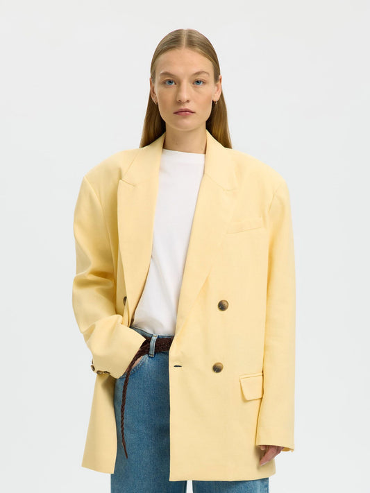 Marlie Oversized Blazer - Italian Straw