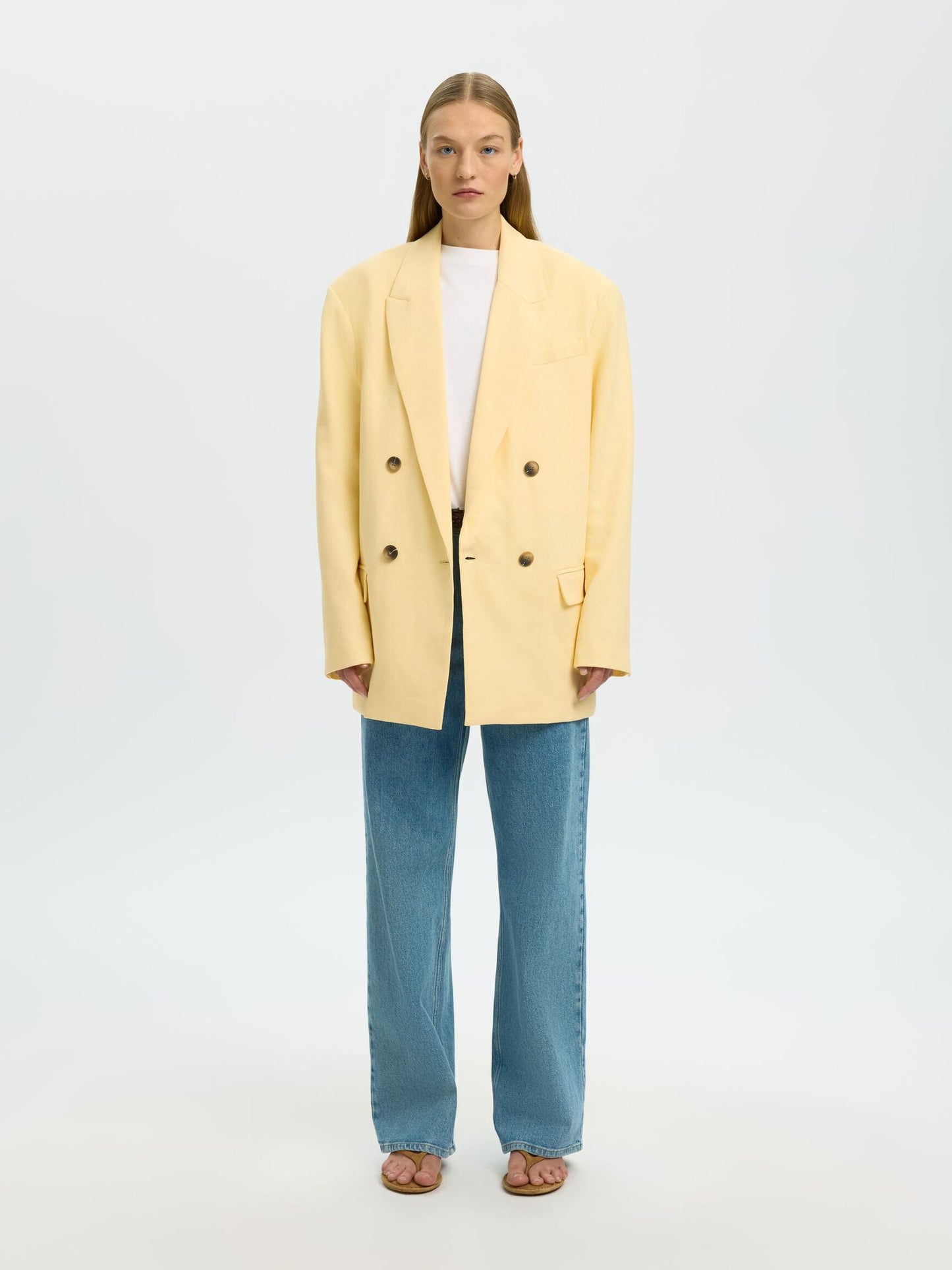 Marlie Oversized Blazer - Italian Straw