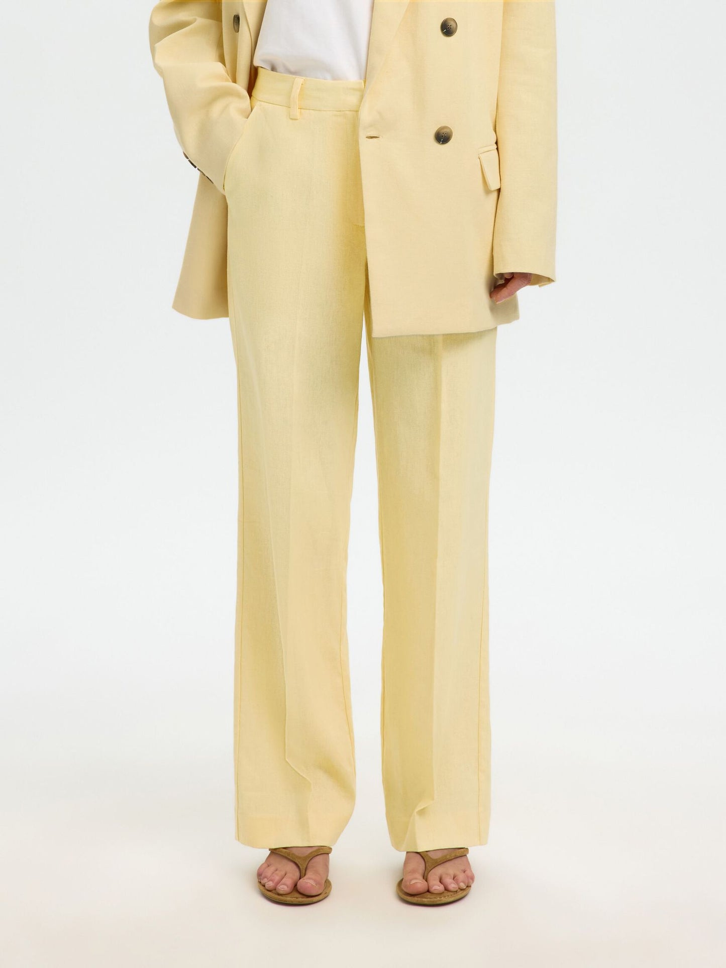 Marlie Wide Pants - Italian Straw