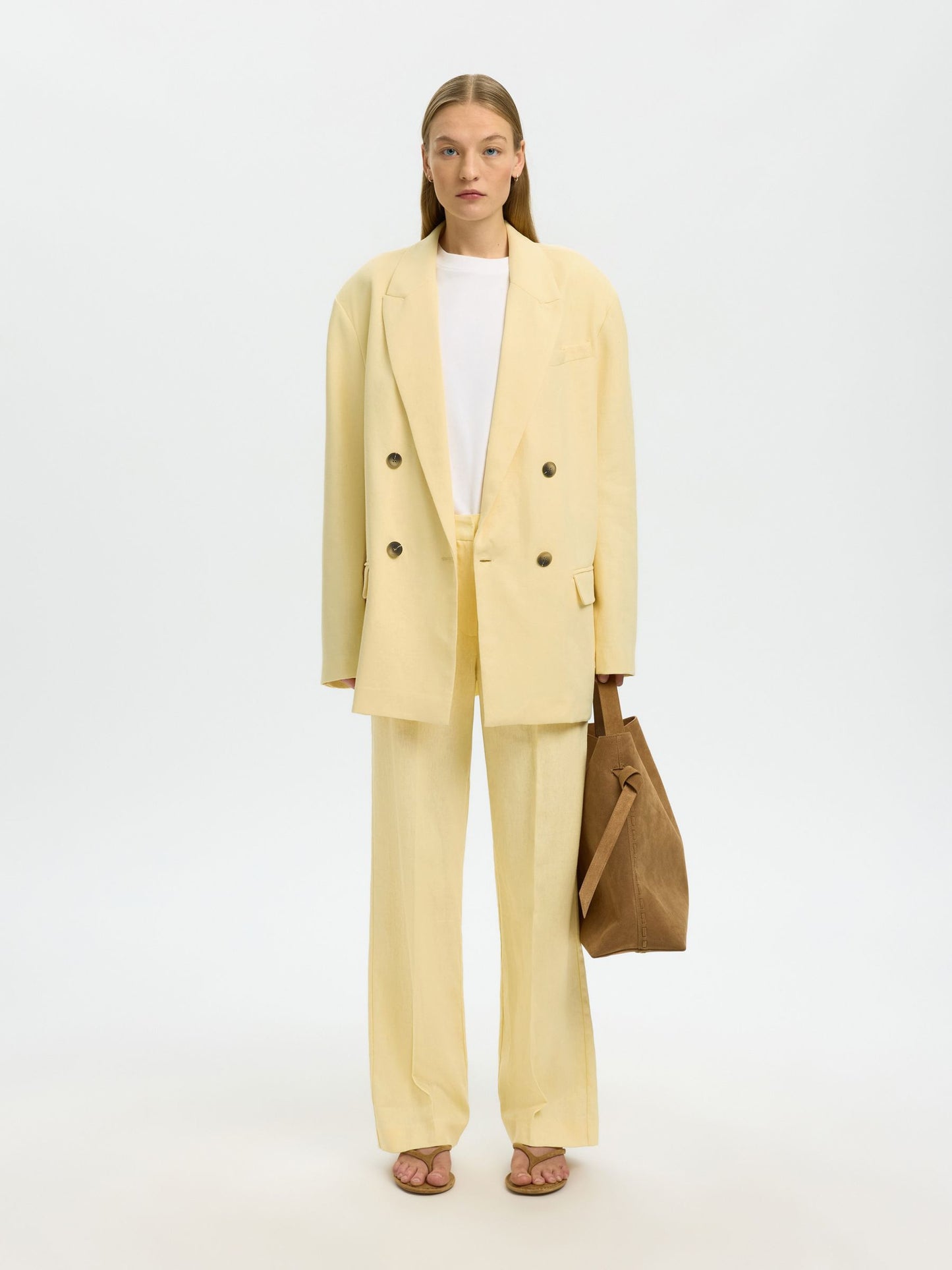 Marlie Wide Pants - Italian Straw