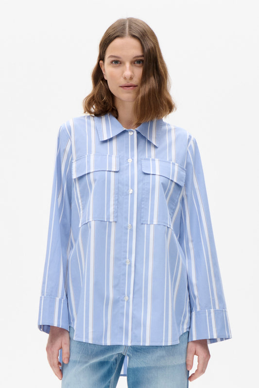 Milo Blouse - Breezy Blue Stripe