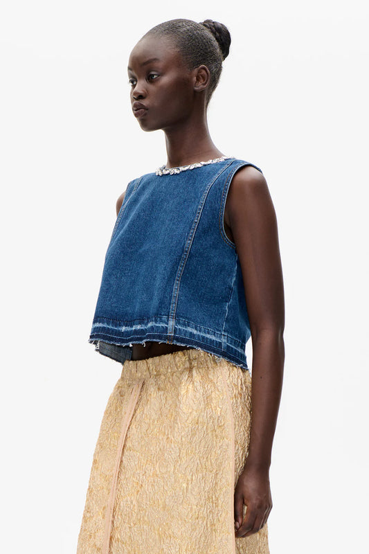 Medine Top - Dark Blue Denim