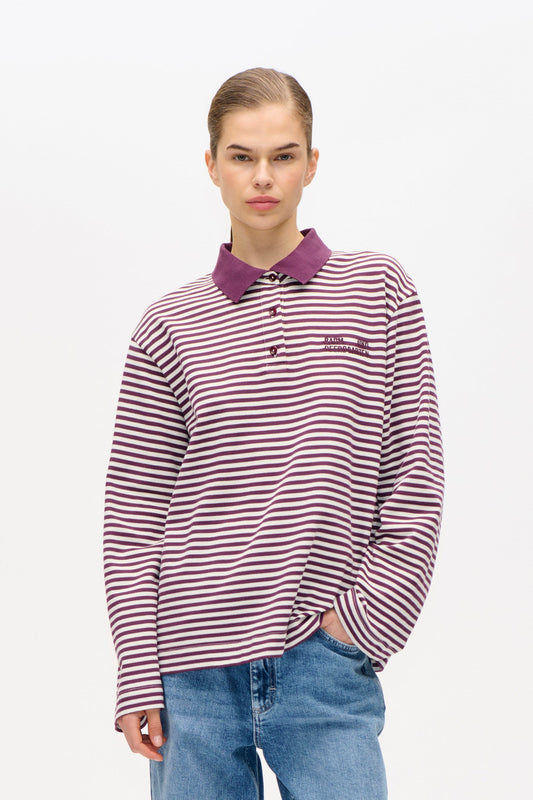 Jeanne Polo - Italian Plum Stripe