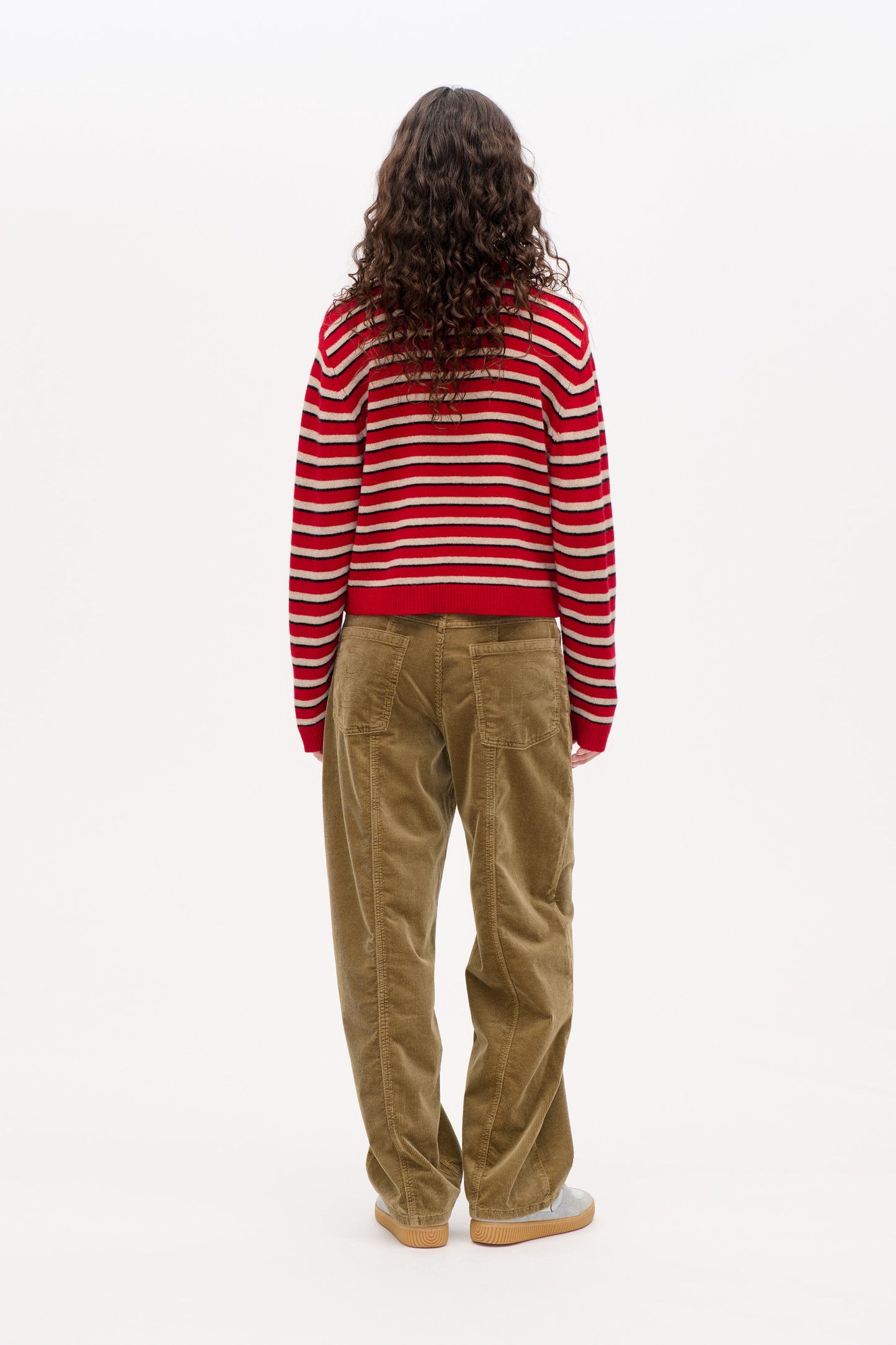 Cori Knit - Crimson Red Stripe
