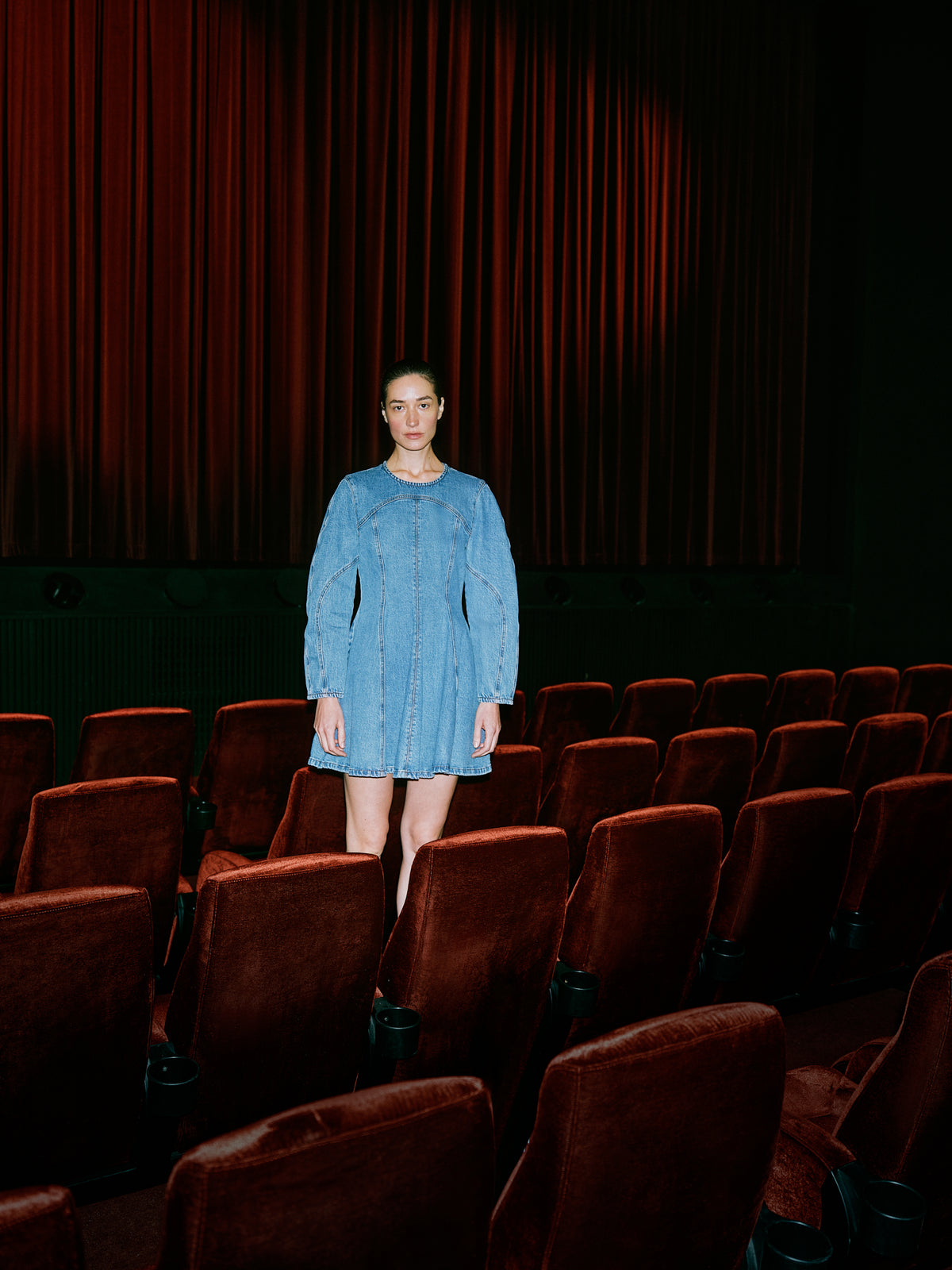 Aney Dress - Denim Suede Mix