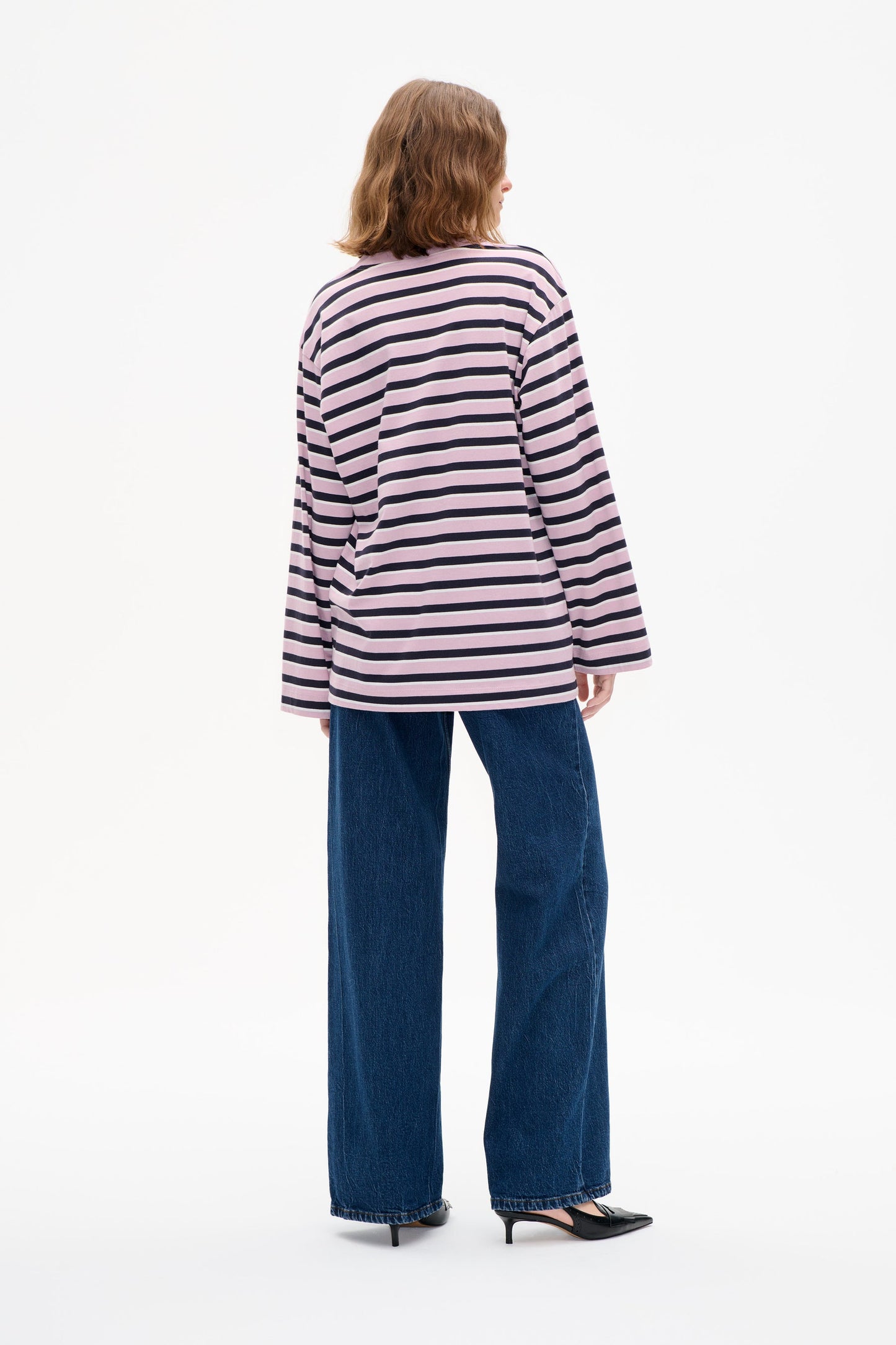 Jeevana T- Shirt - Dawn Pink Stripes