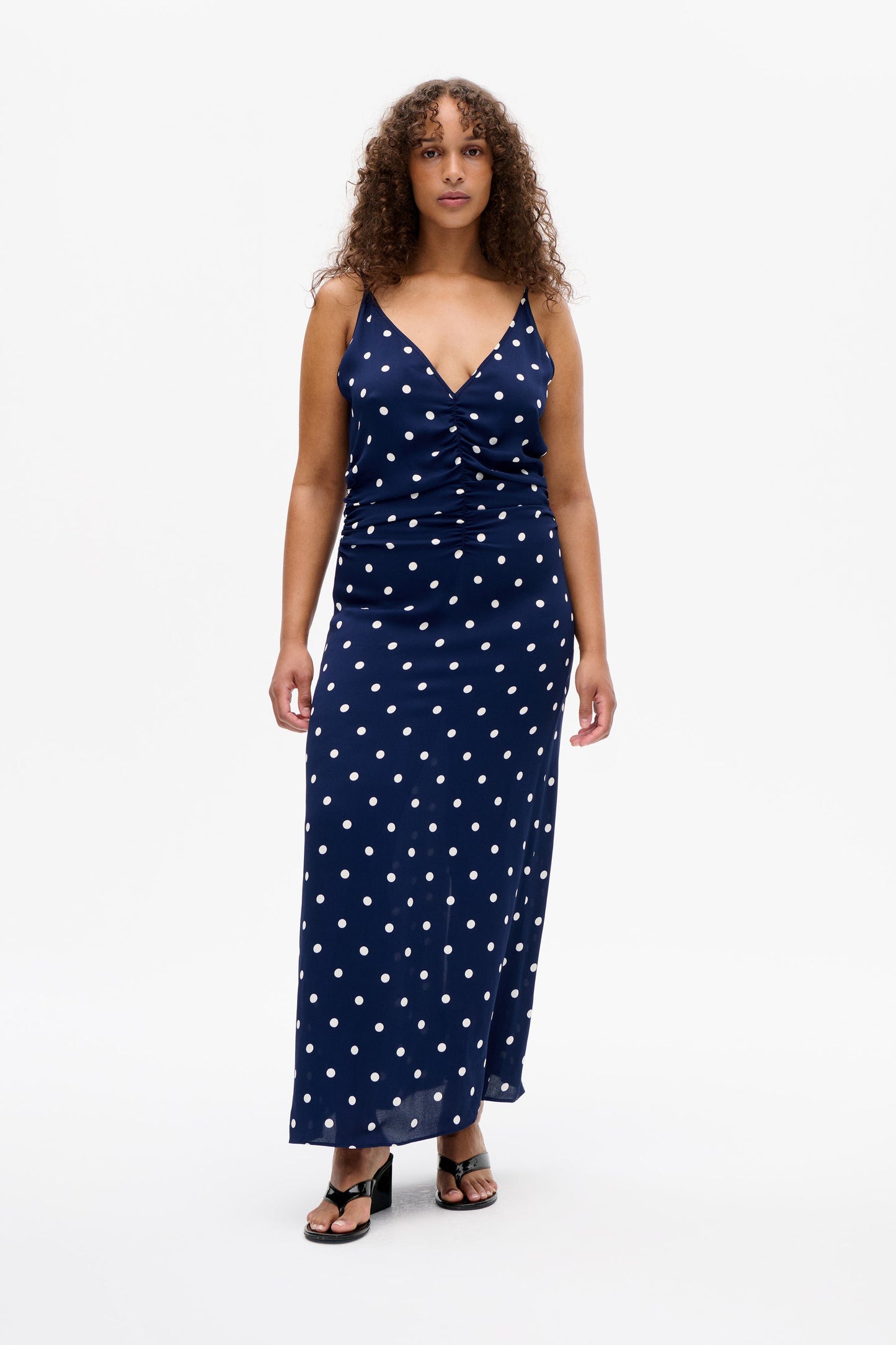 Atalia Dress - Navy Dot