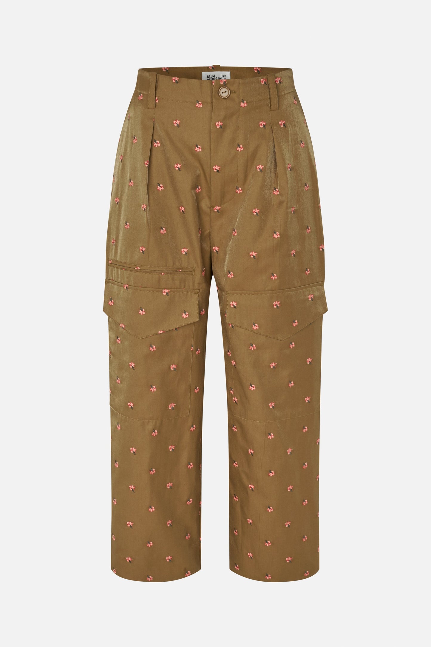 Neria Pants - Brown Rose Flower