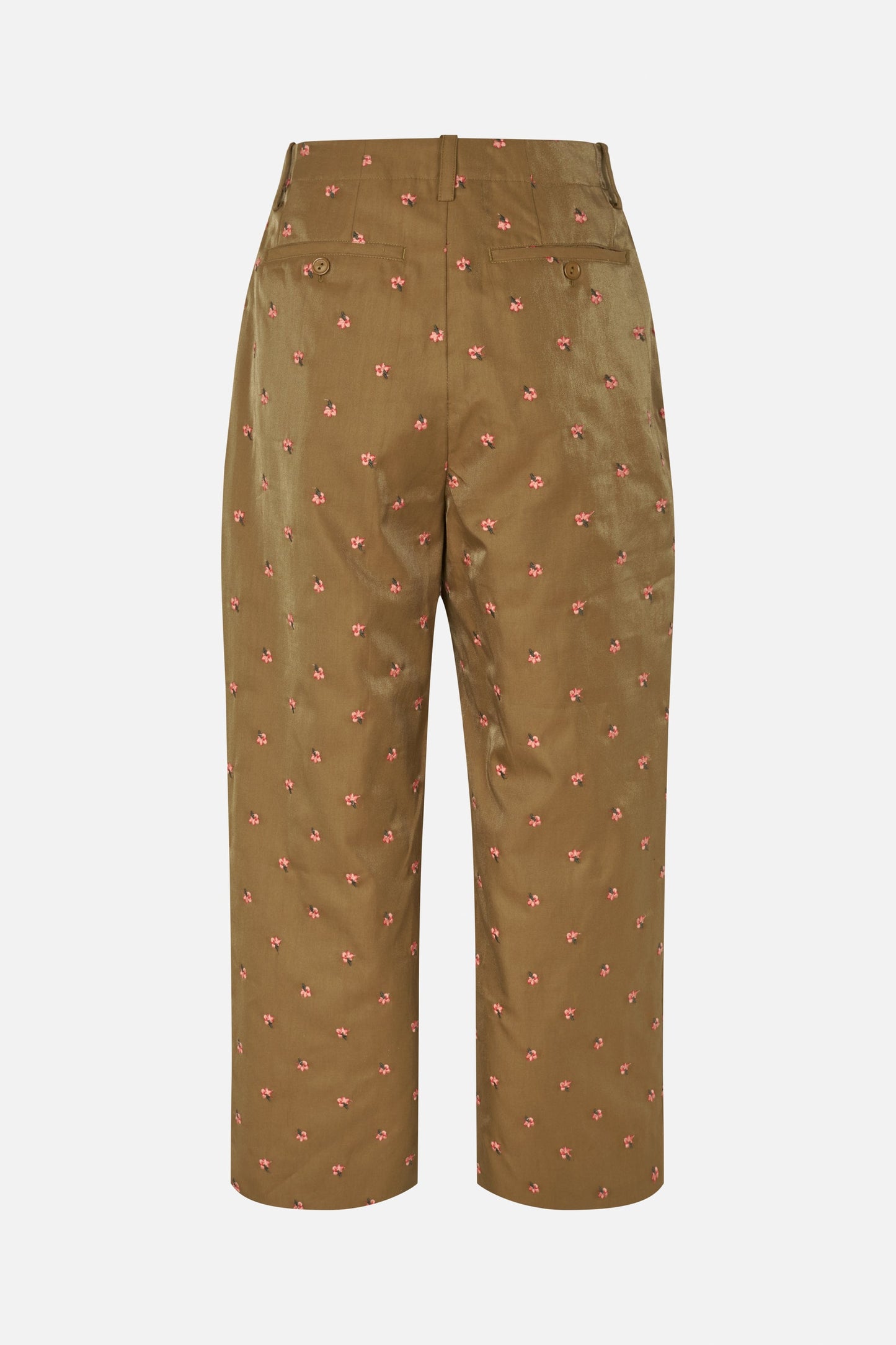 Neria Pants - Brown Rose Flower